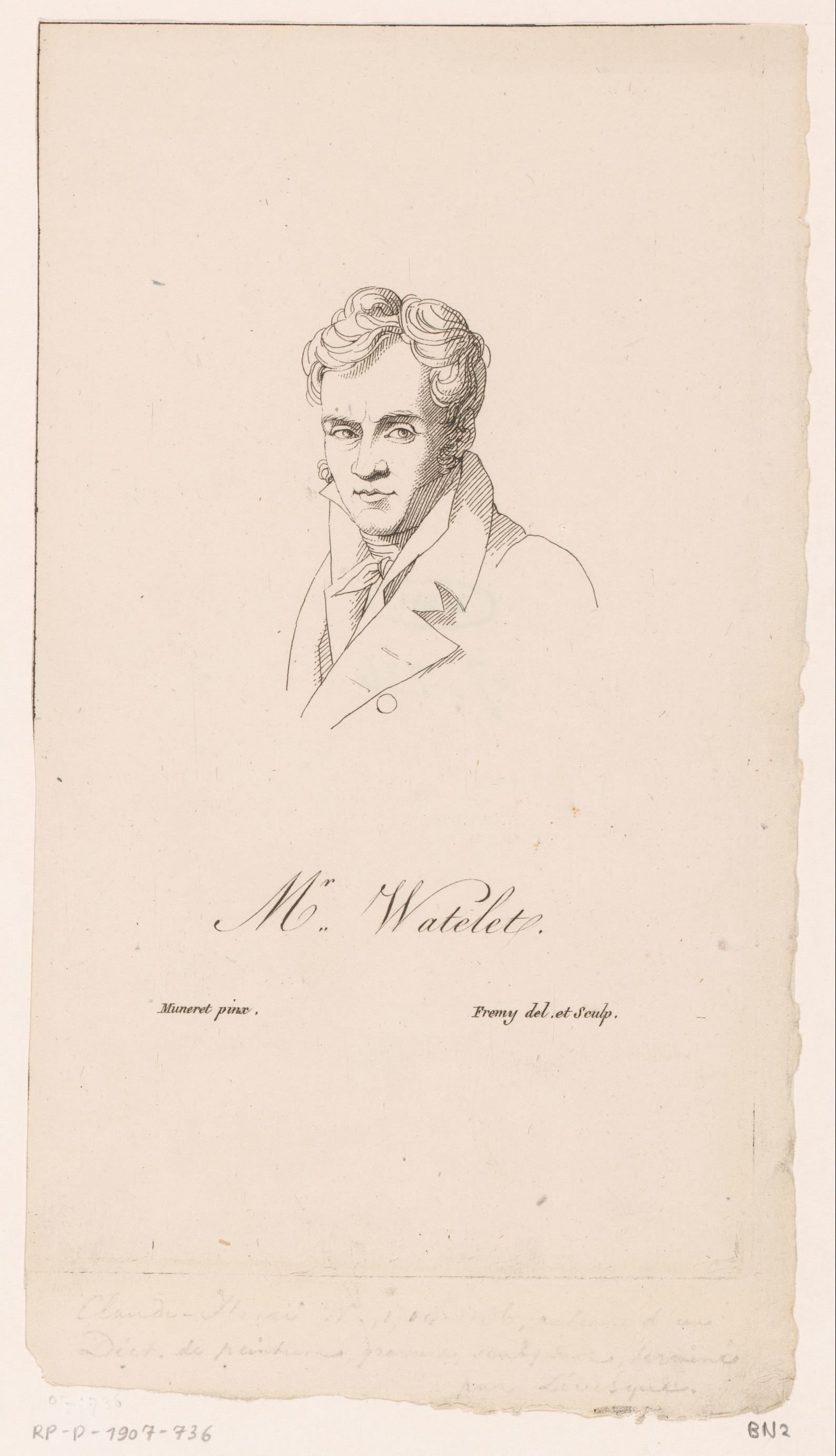 Portret van Claude-Henri Watelet