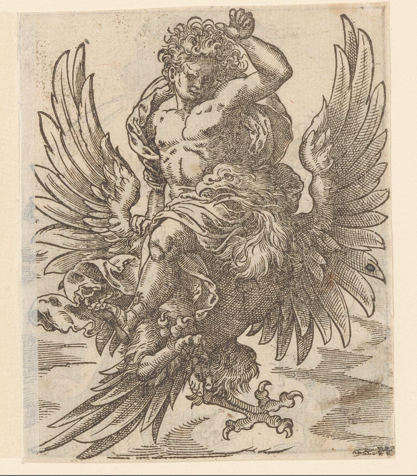 Ganymedes ontvoerd door Jupiter