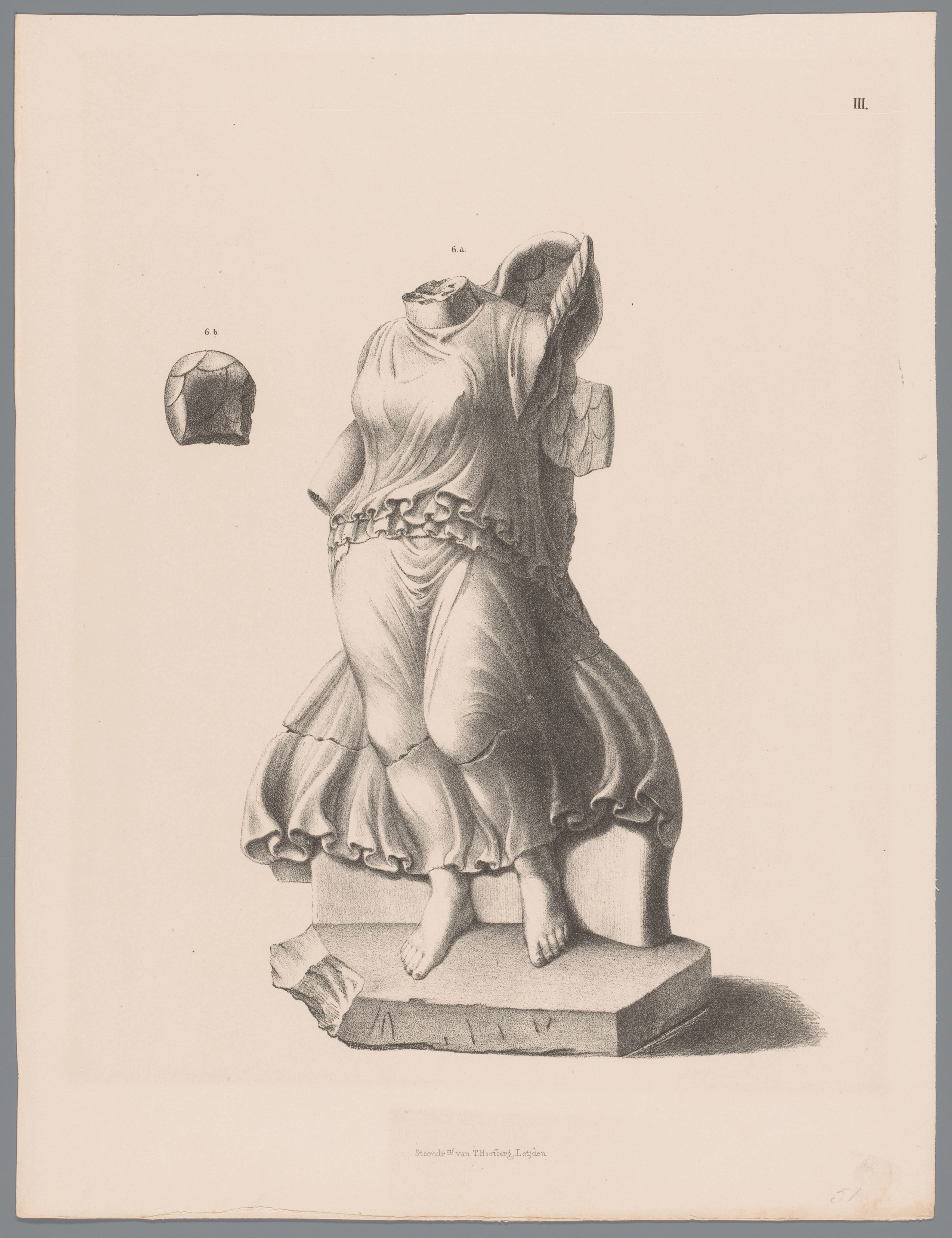 Beeld van gevleugelde vrouwenfiguur, p. III