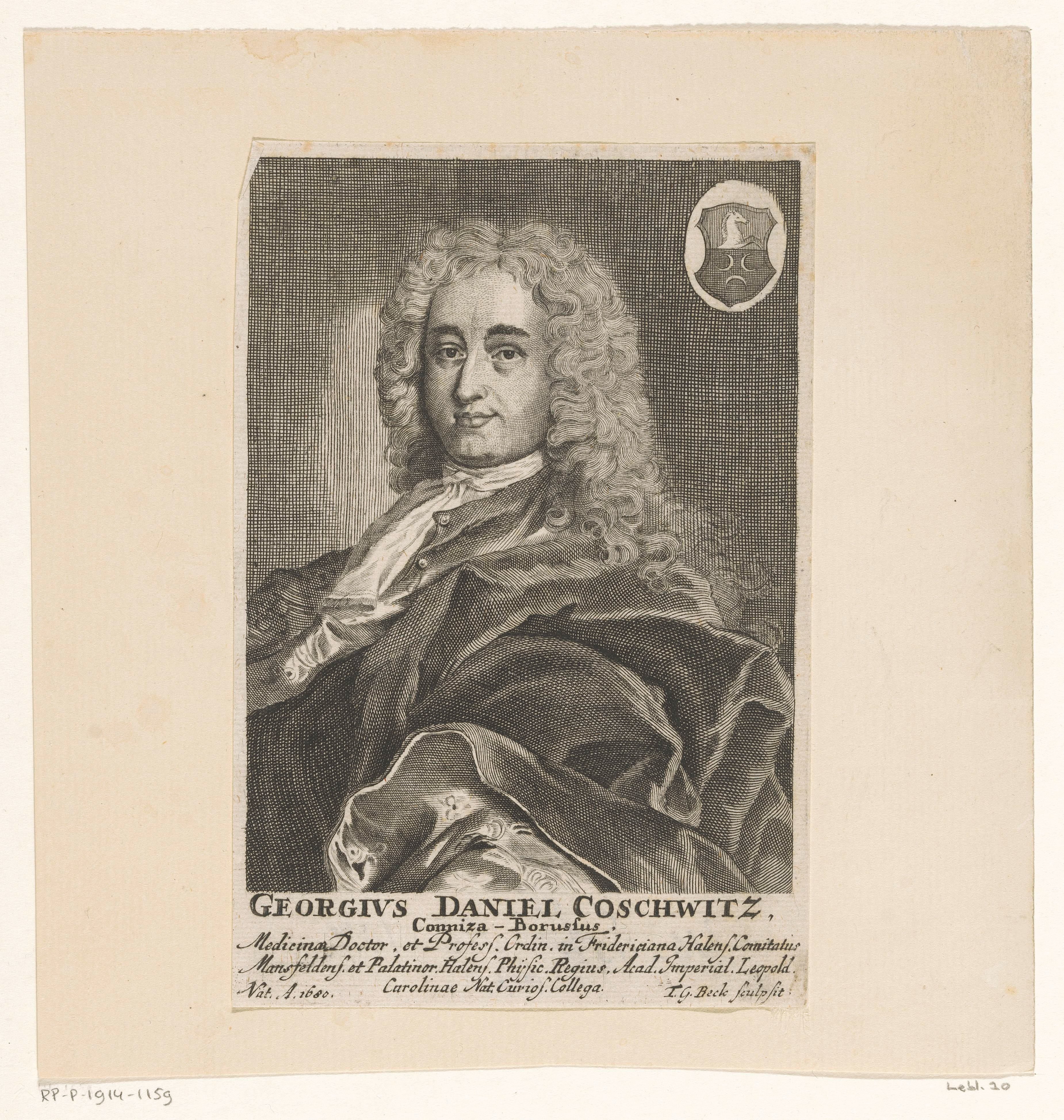 Portret van Georg Daniel II Coschwitz