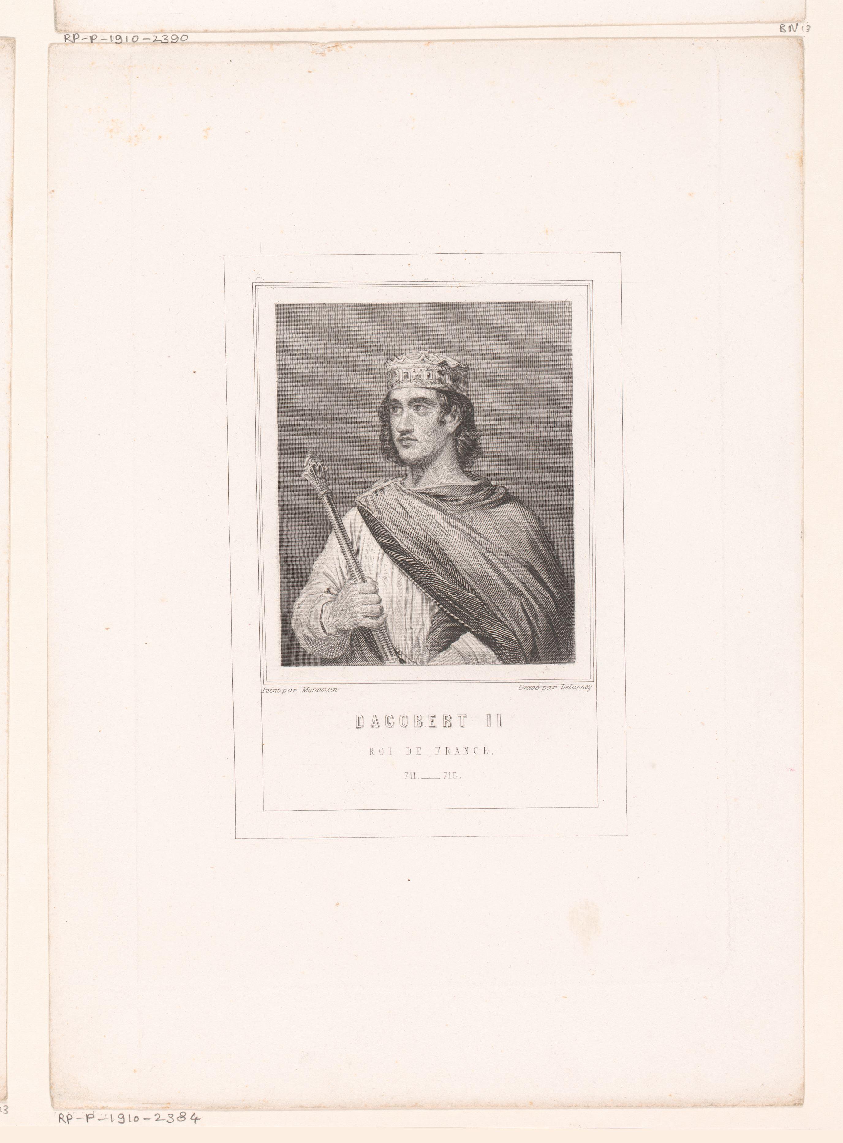 Portret van Dagobert III, koning der Franken
