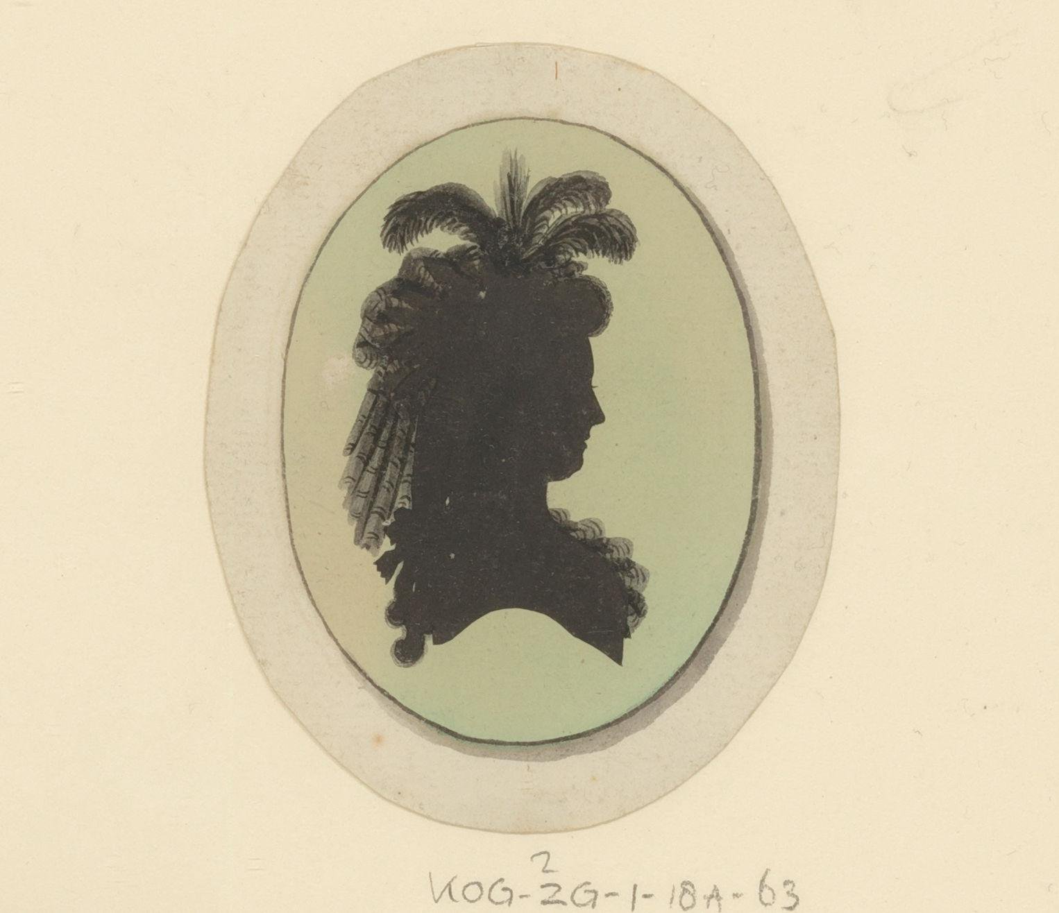 Silhouetportret van een onbekende vrouw