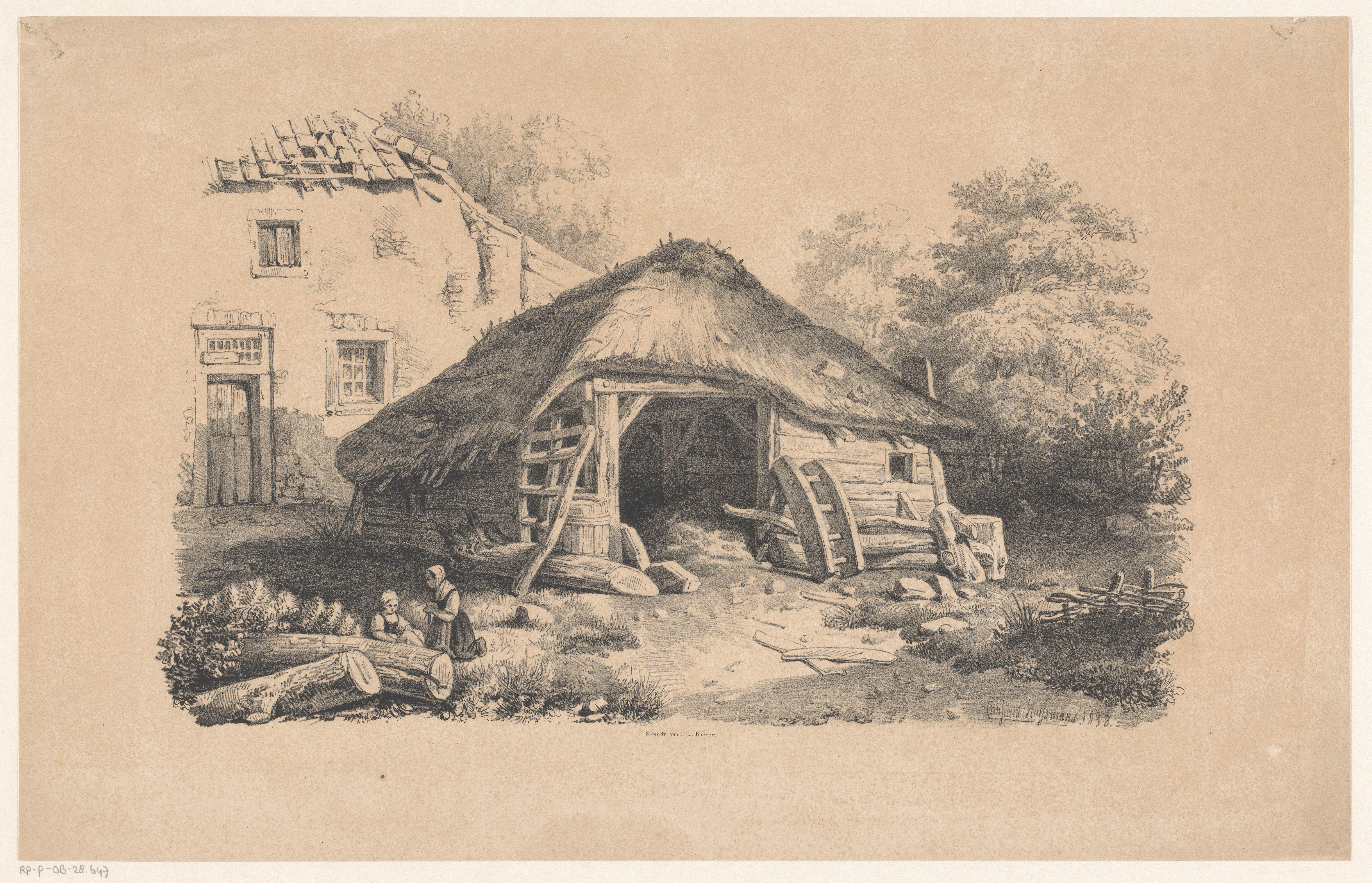 Stal bij boerderij
