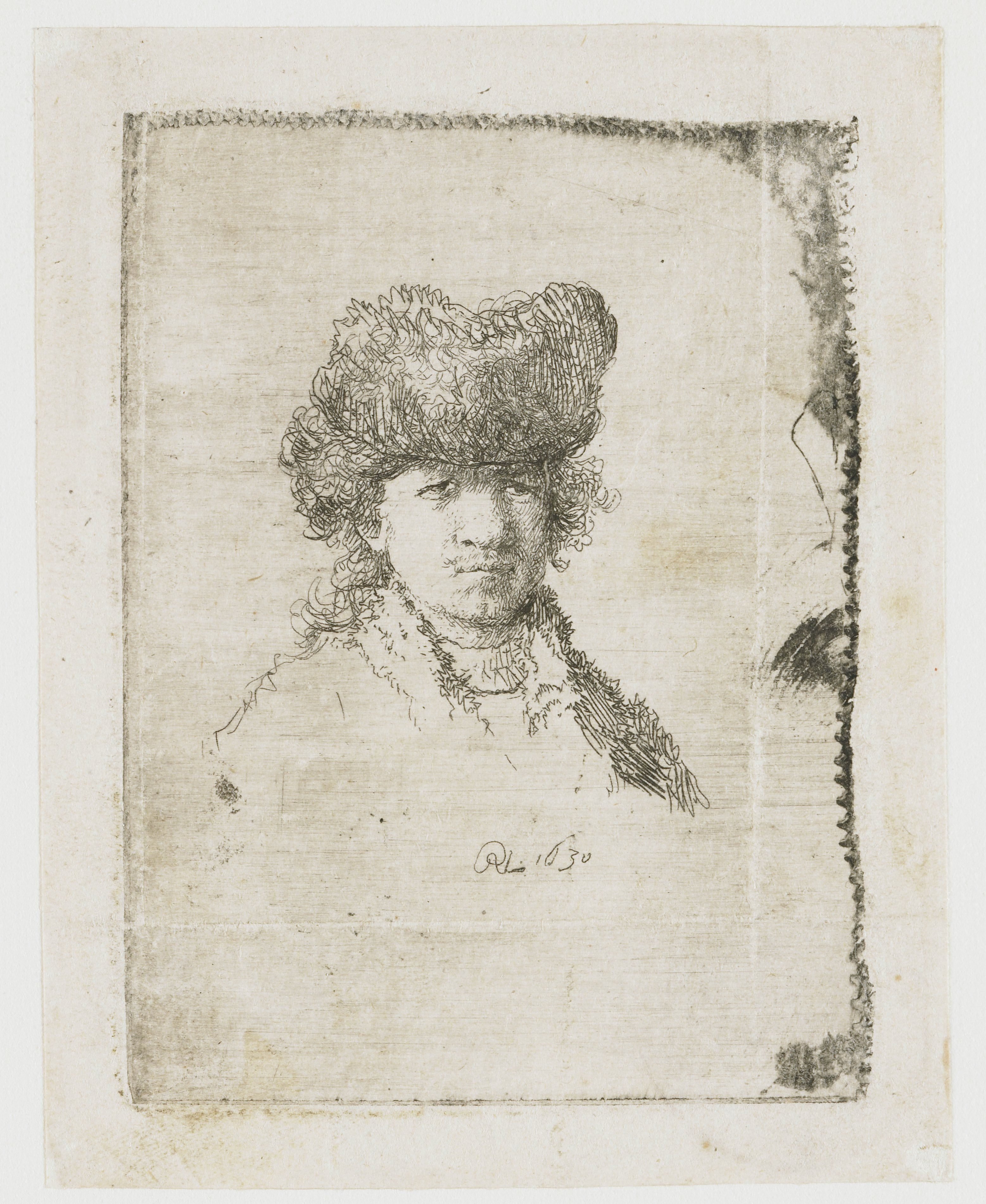 Self-portrait in a Fur Cap