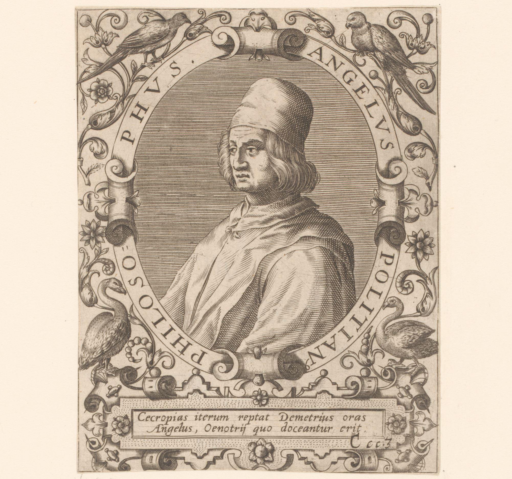 Portret van Angelo Poliziano
