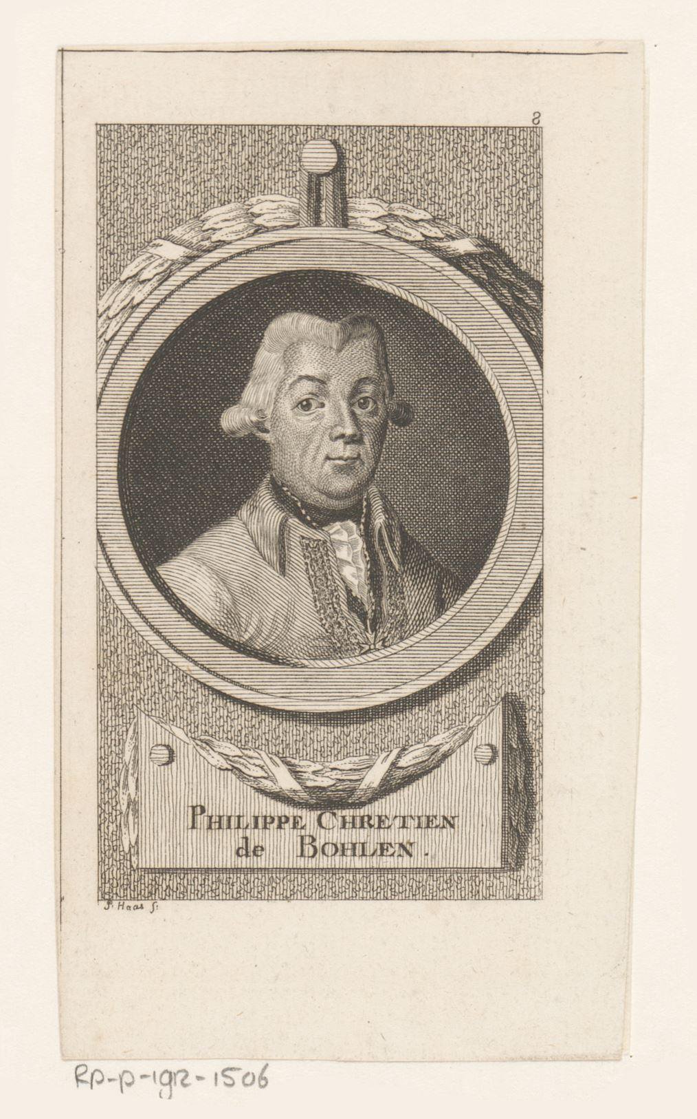 Portret van Philipp Christian von Bohlen