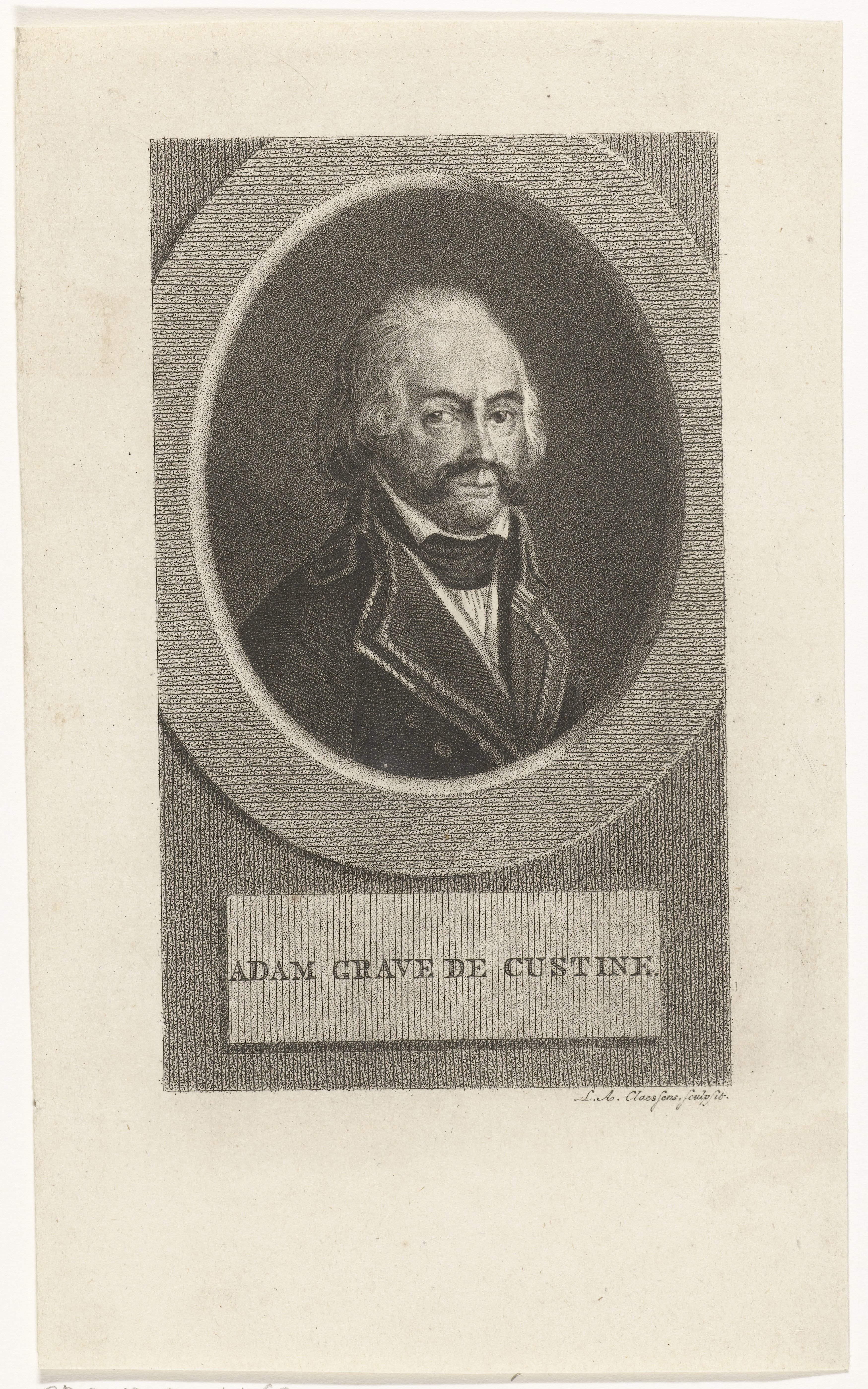 Portret van Adam Philippe graaf van Custine