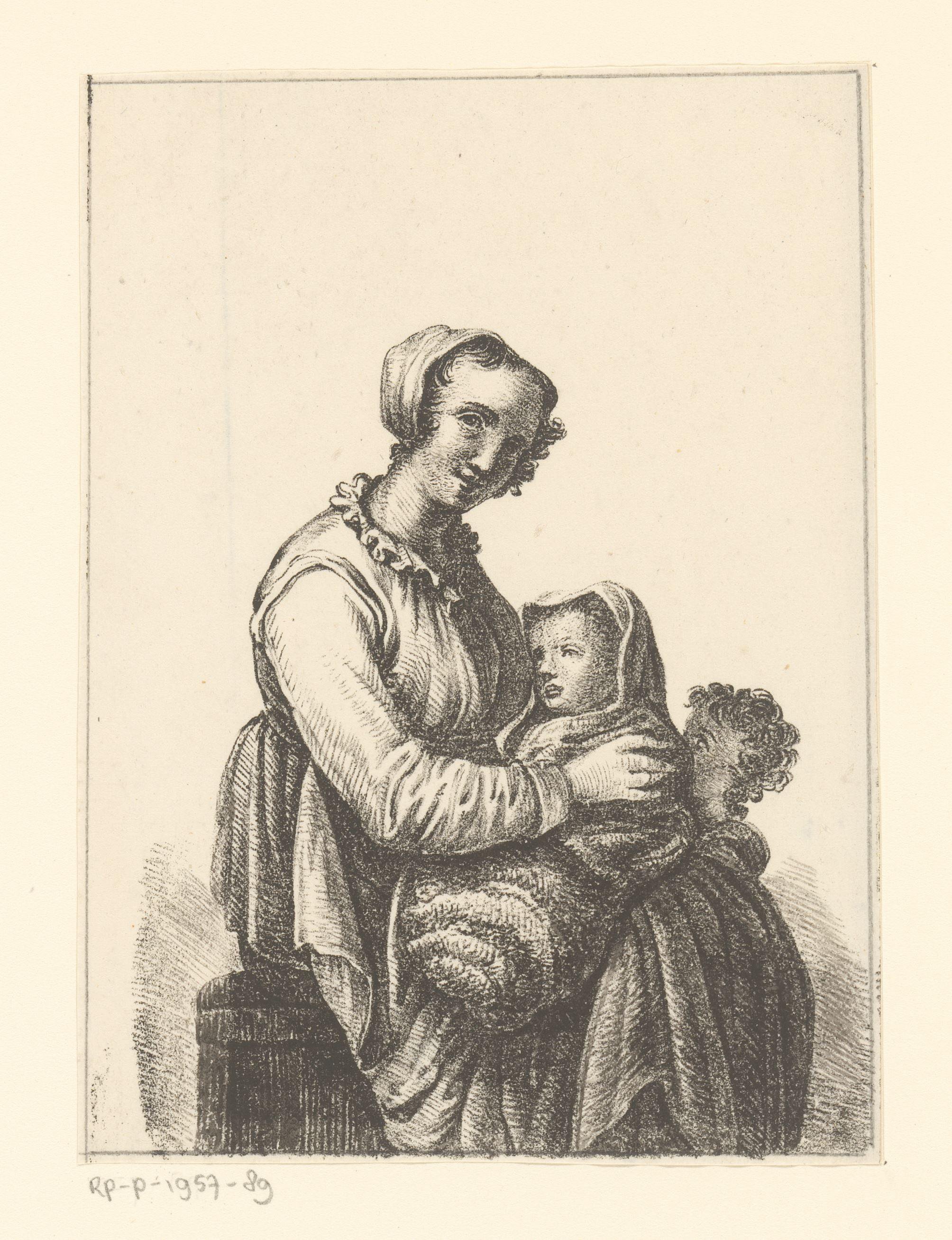 Moeder met baby en kleuter
