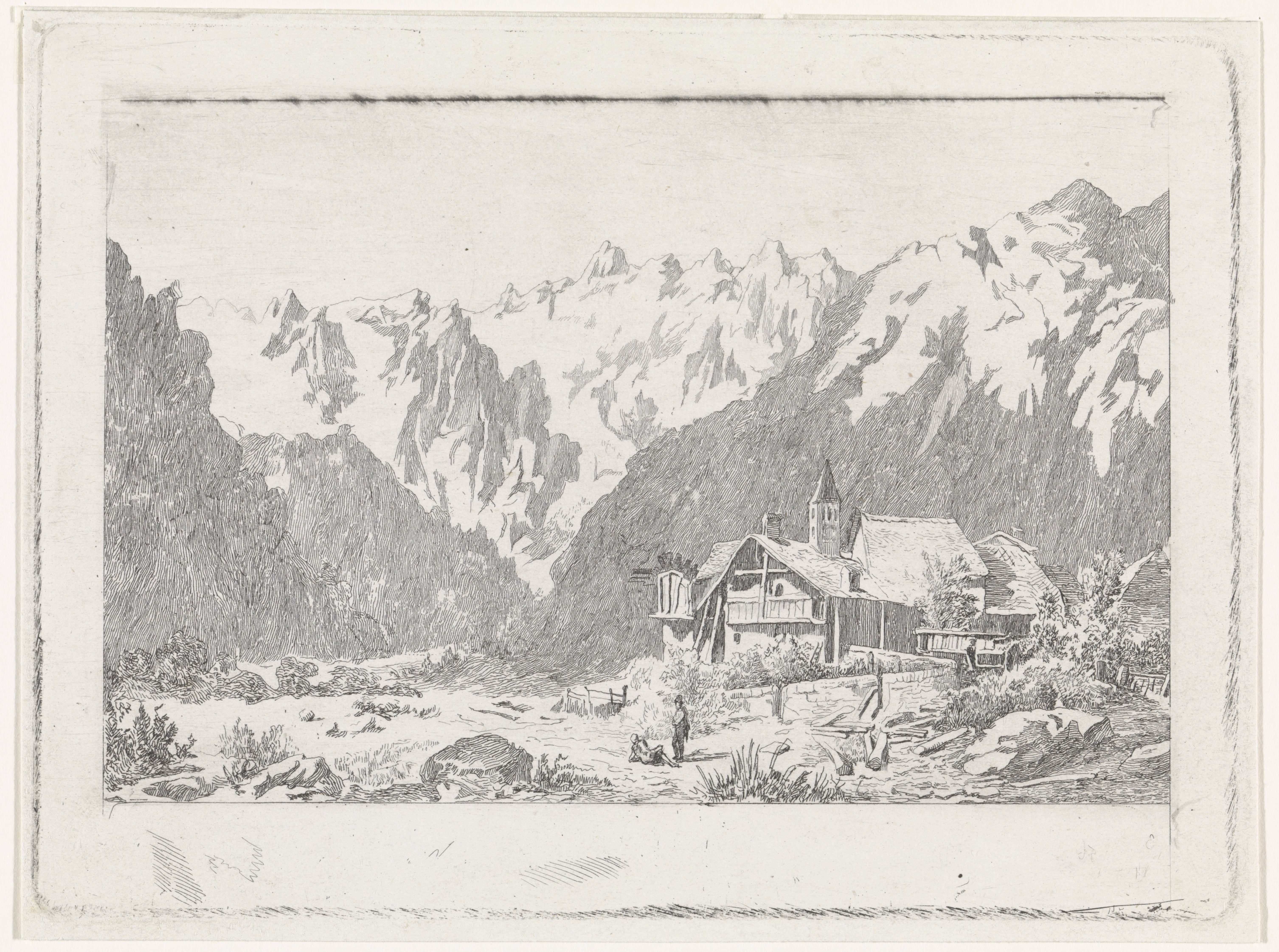 Gezicht op de Col du Géant