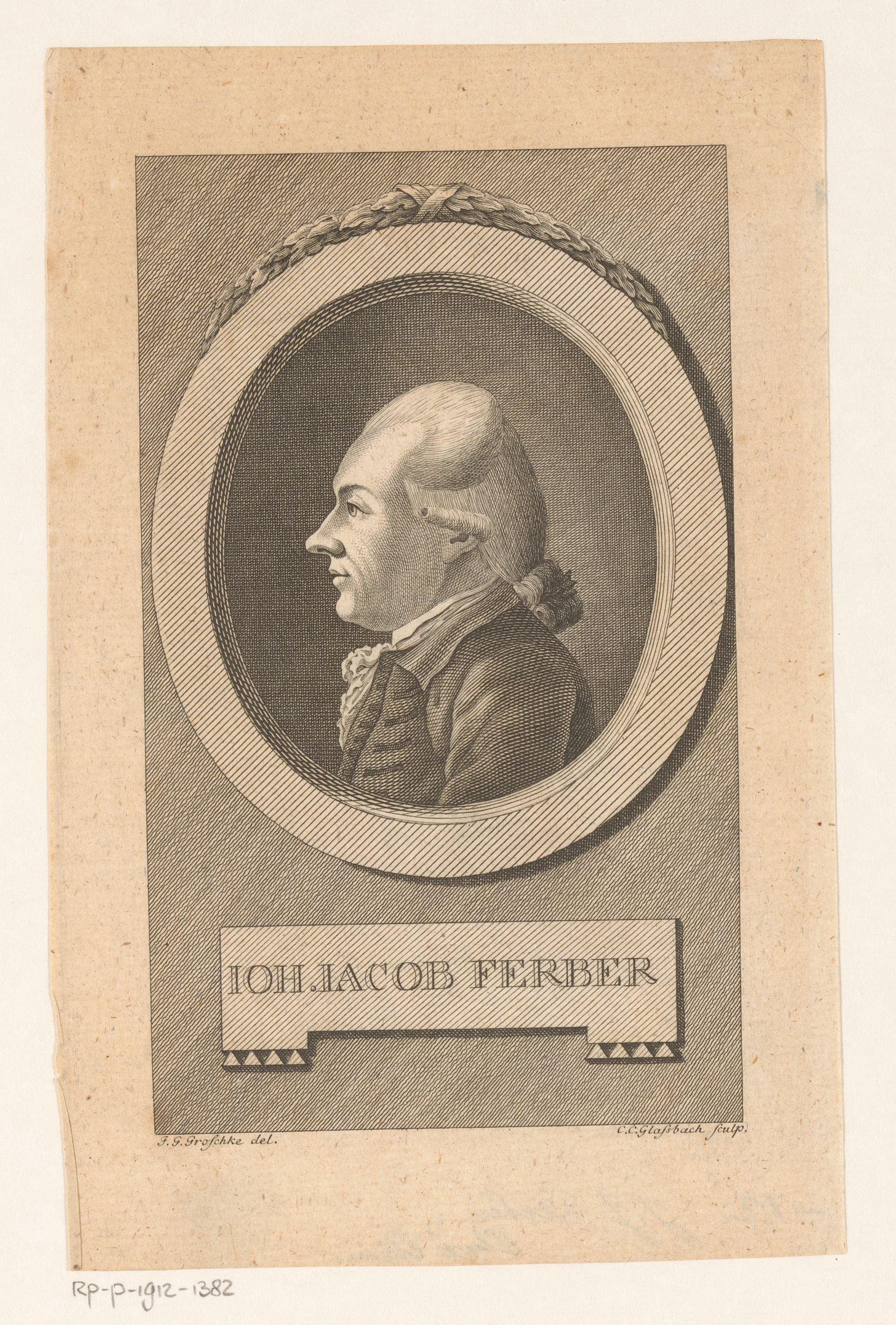 Portret van Johann Jacob Ferber