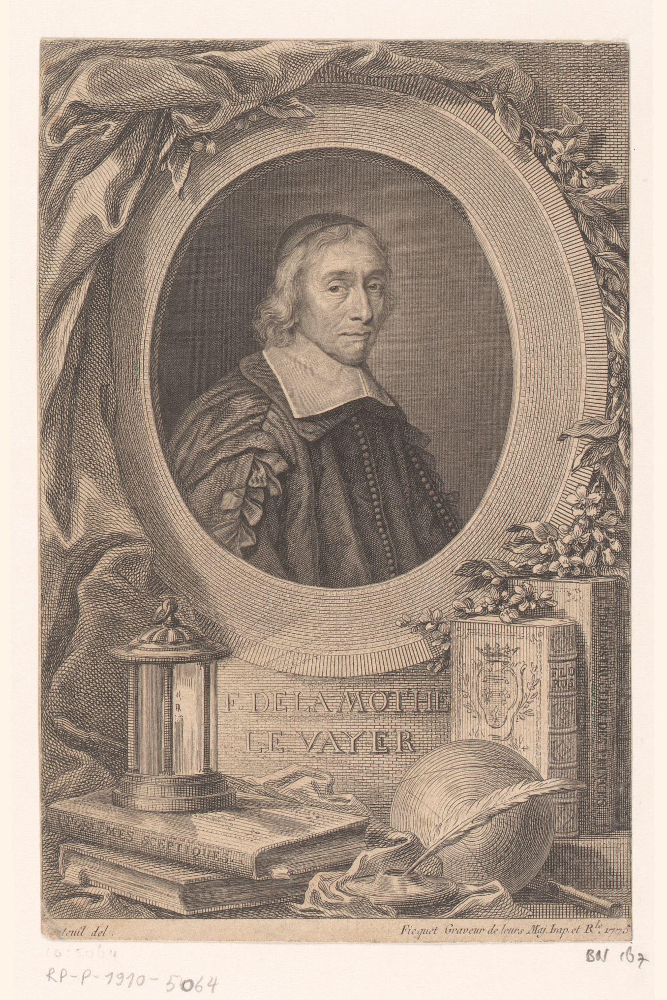 Portret van François de La Mothe Le Vayer