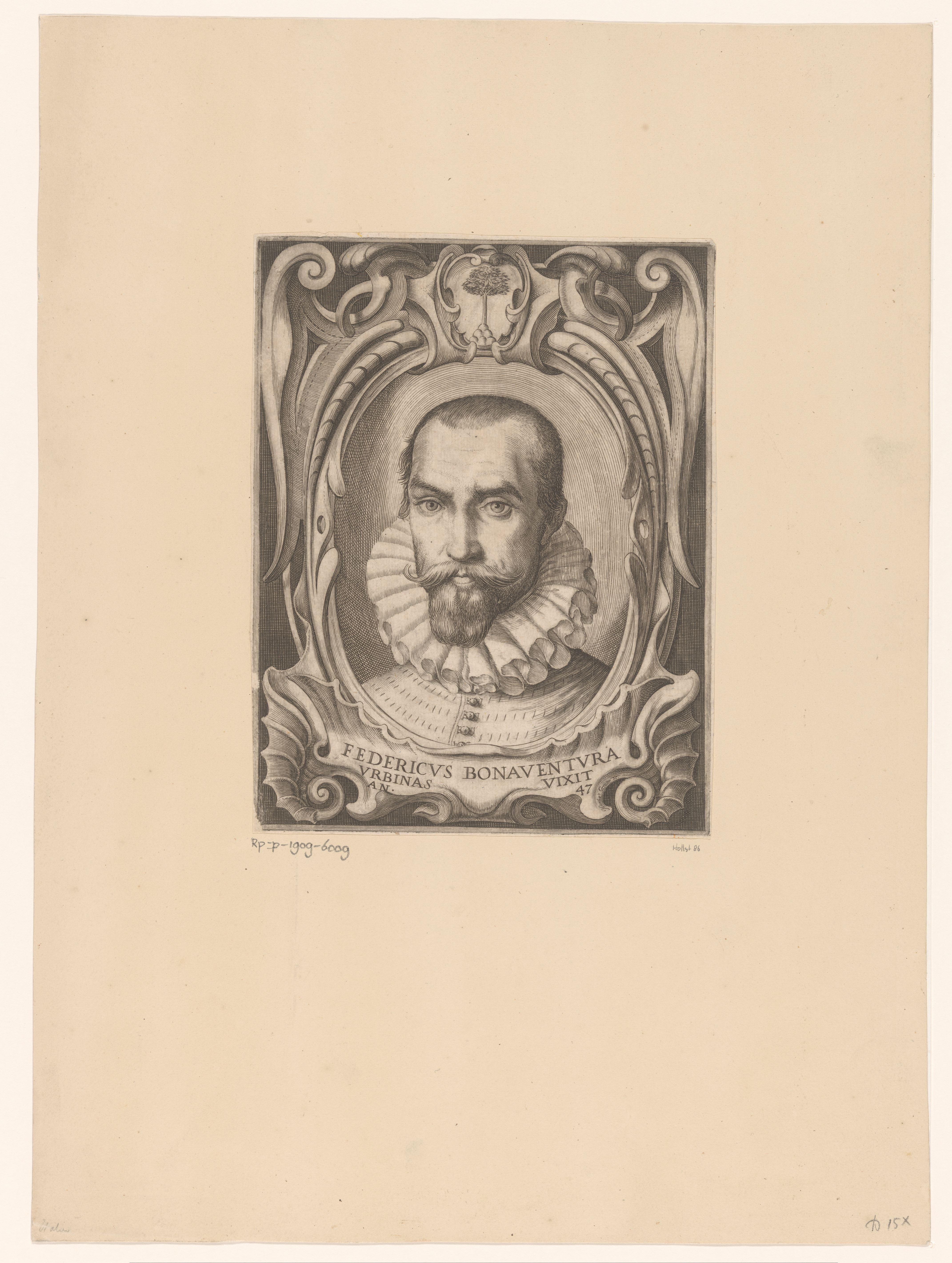 Portret van Federico Bonaventura op 47-jarige leeftijd