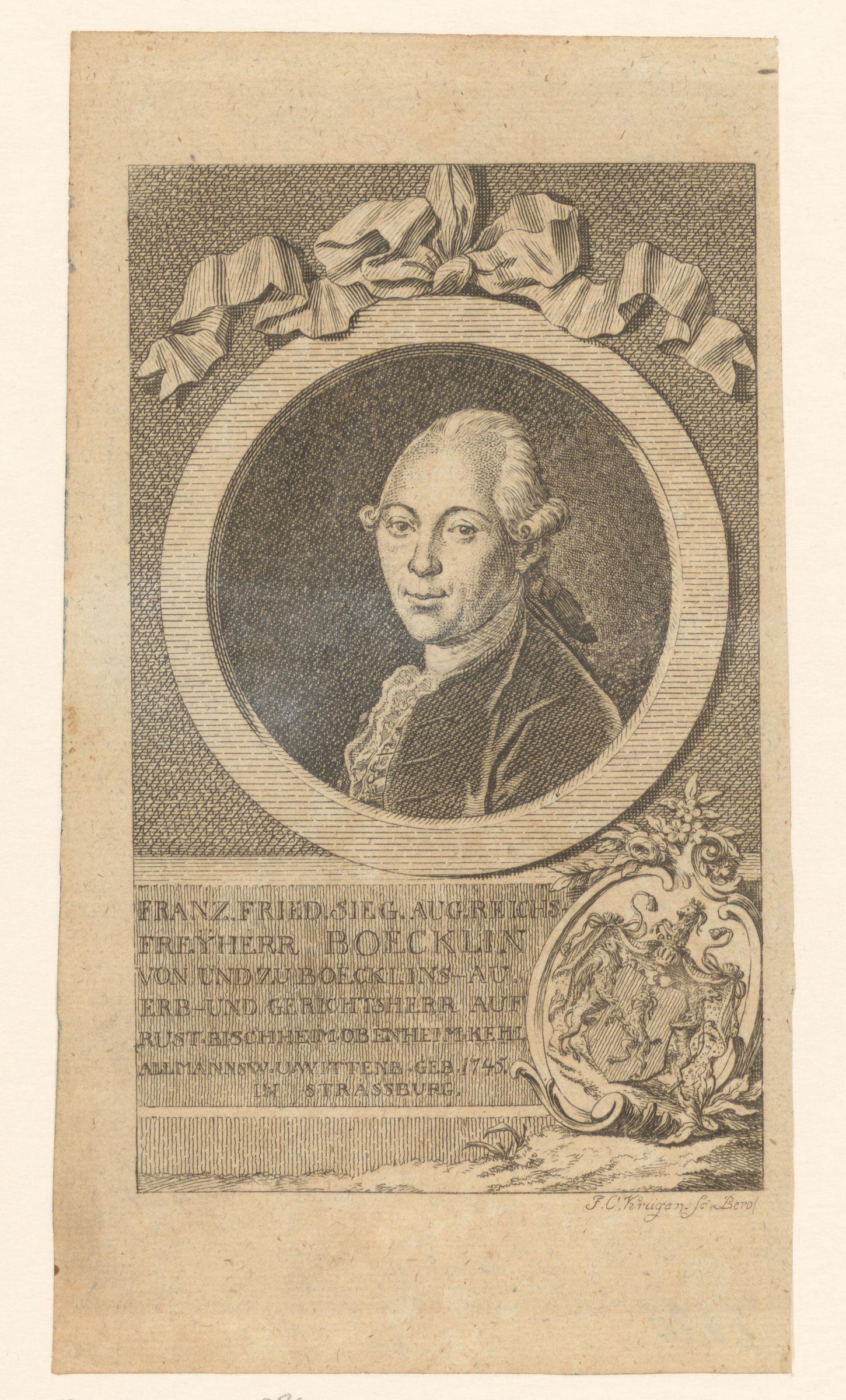 Portret van Franz Friedrich Boecklin von und zu Böcklingsau