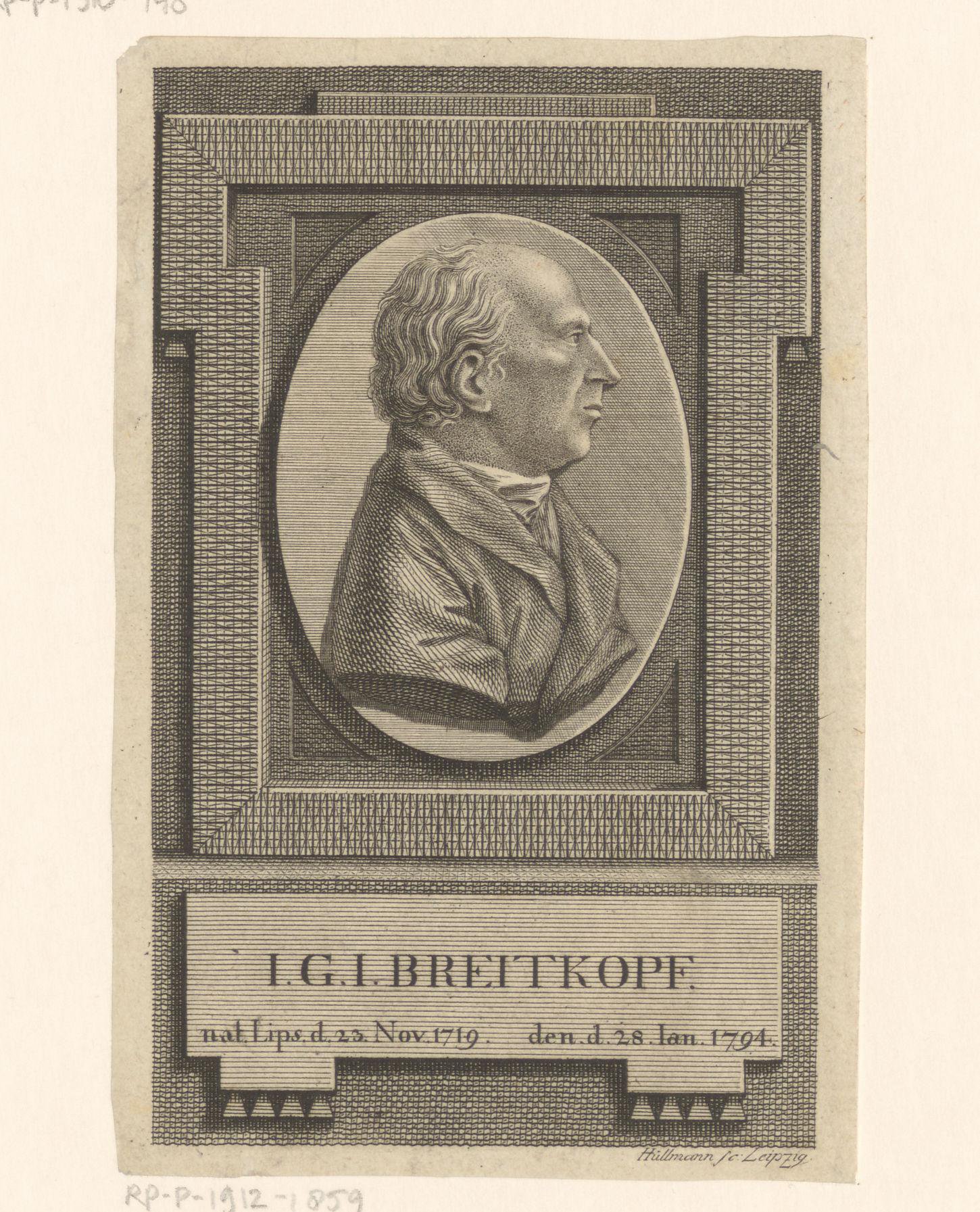 Portret van Johann Breitkopf