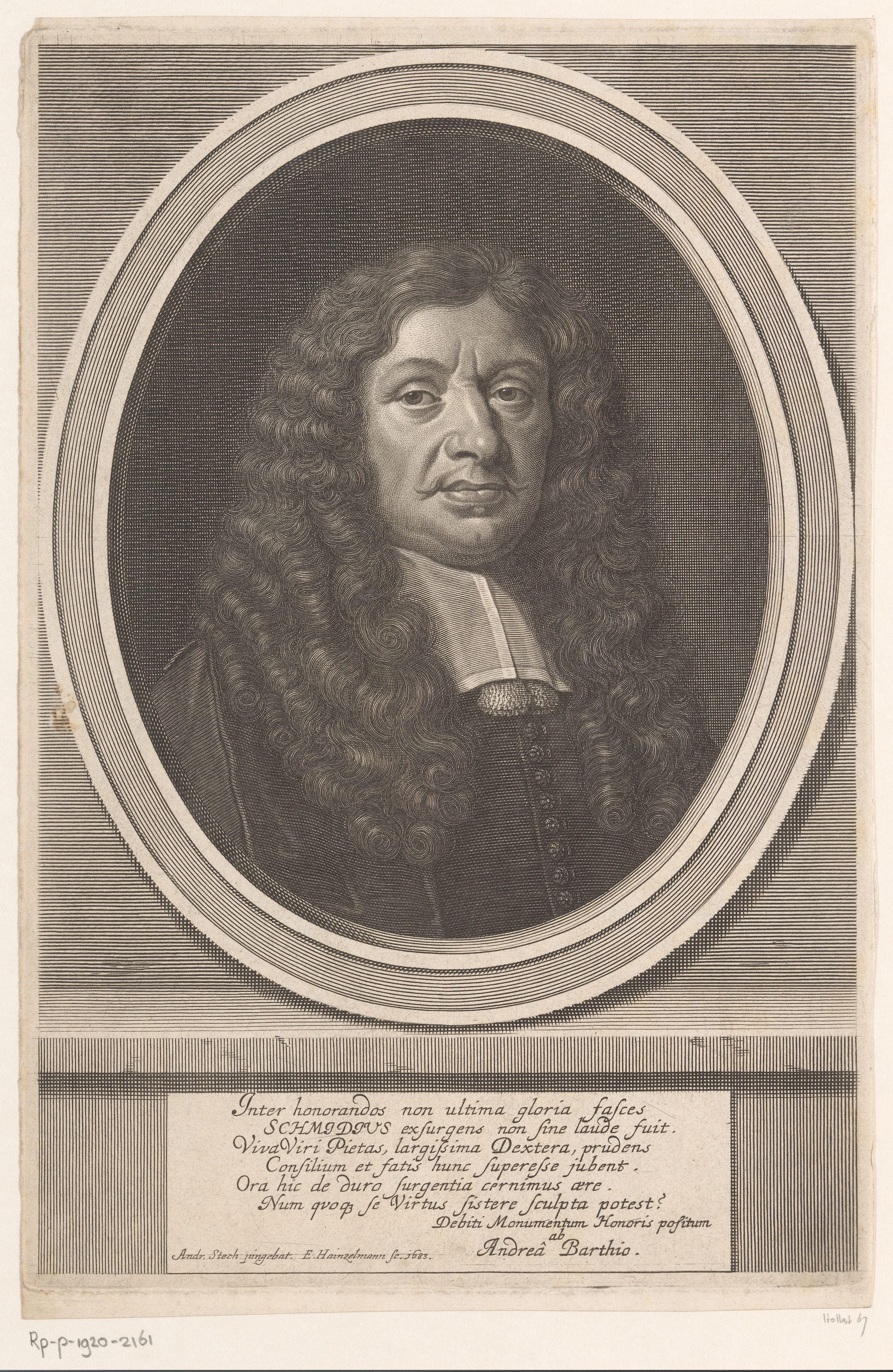 Portret van Johann Heinrich Schmieden