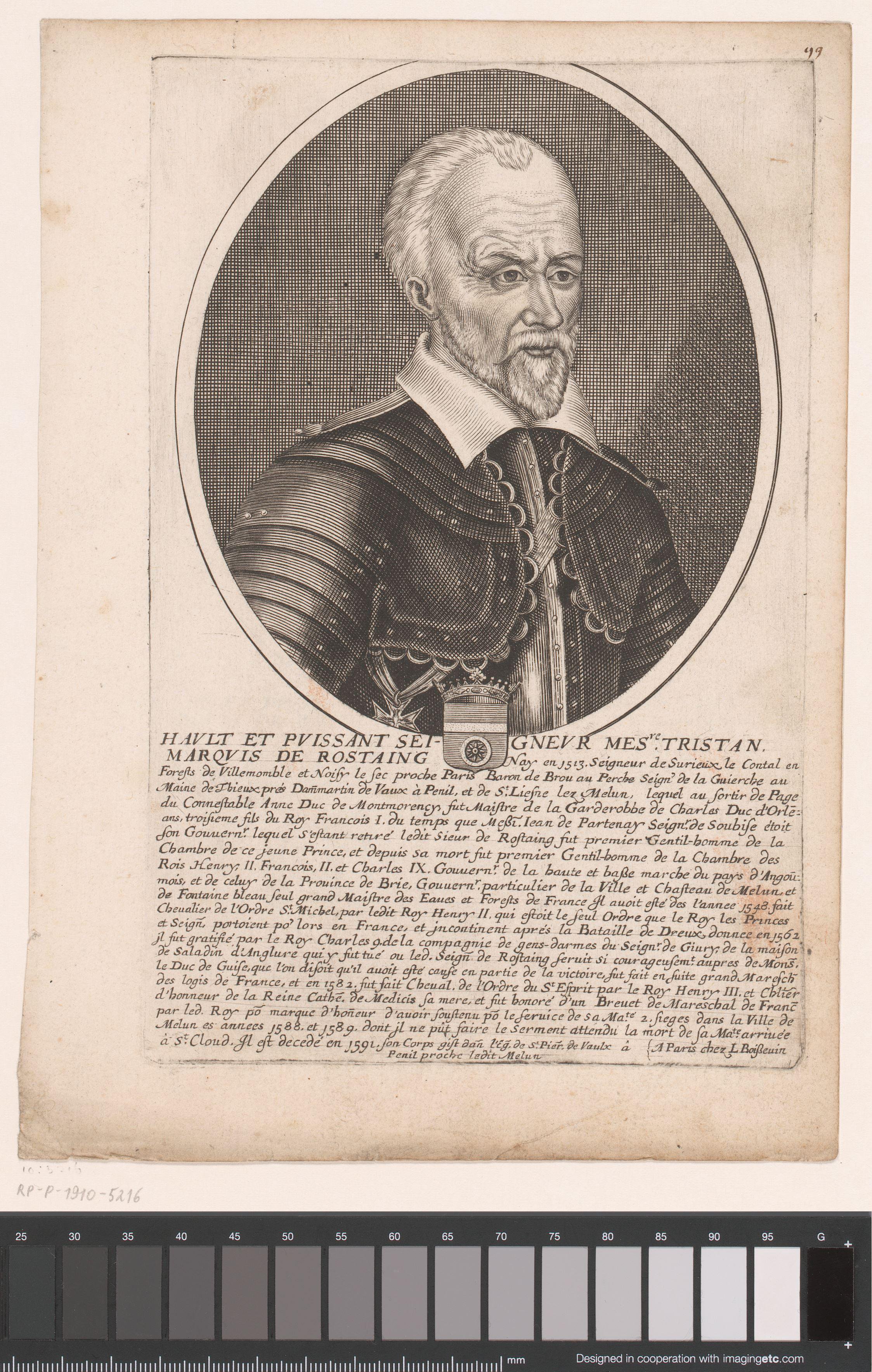 Portret van Tristan de Rostaing