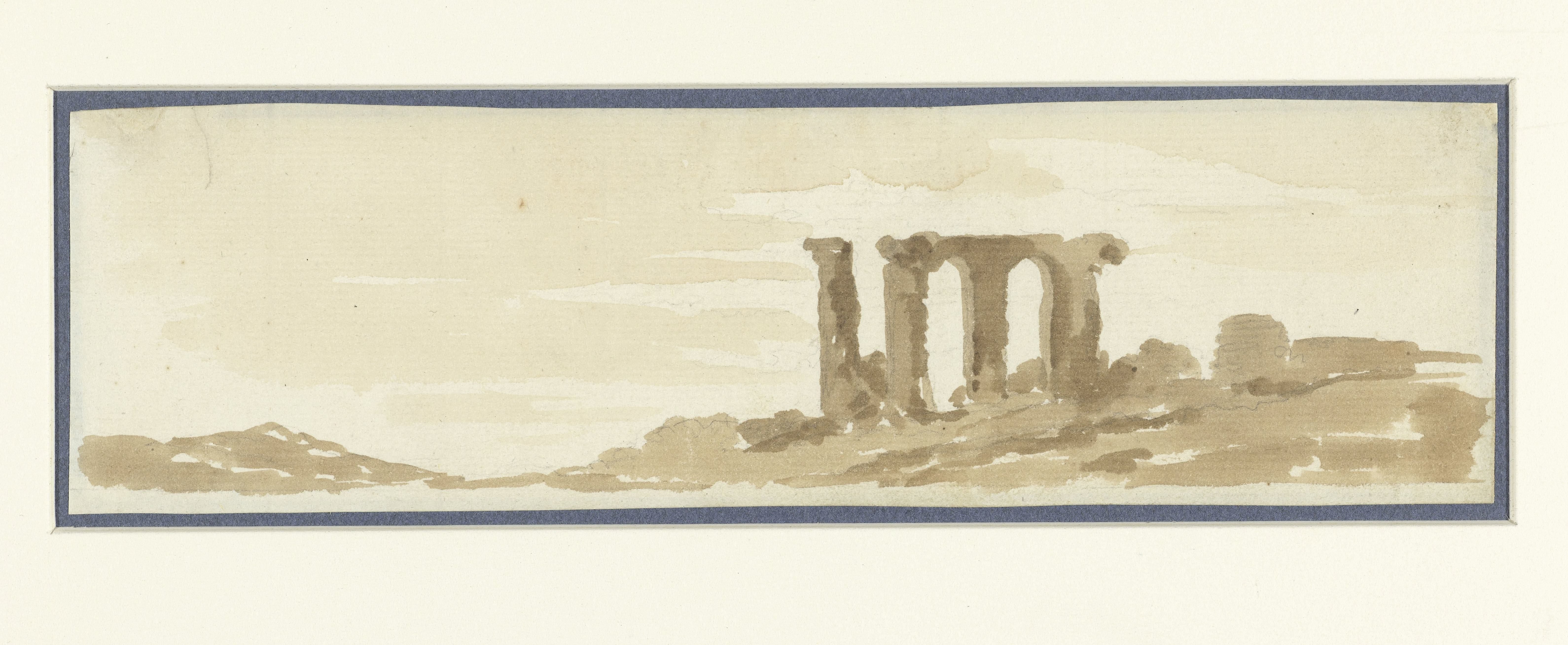 Fragment van een aquaduct in de Campagna romana