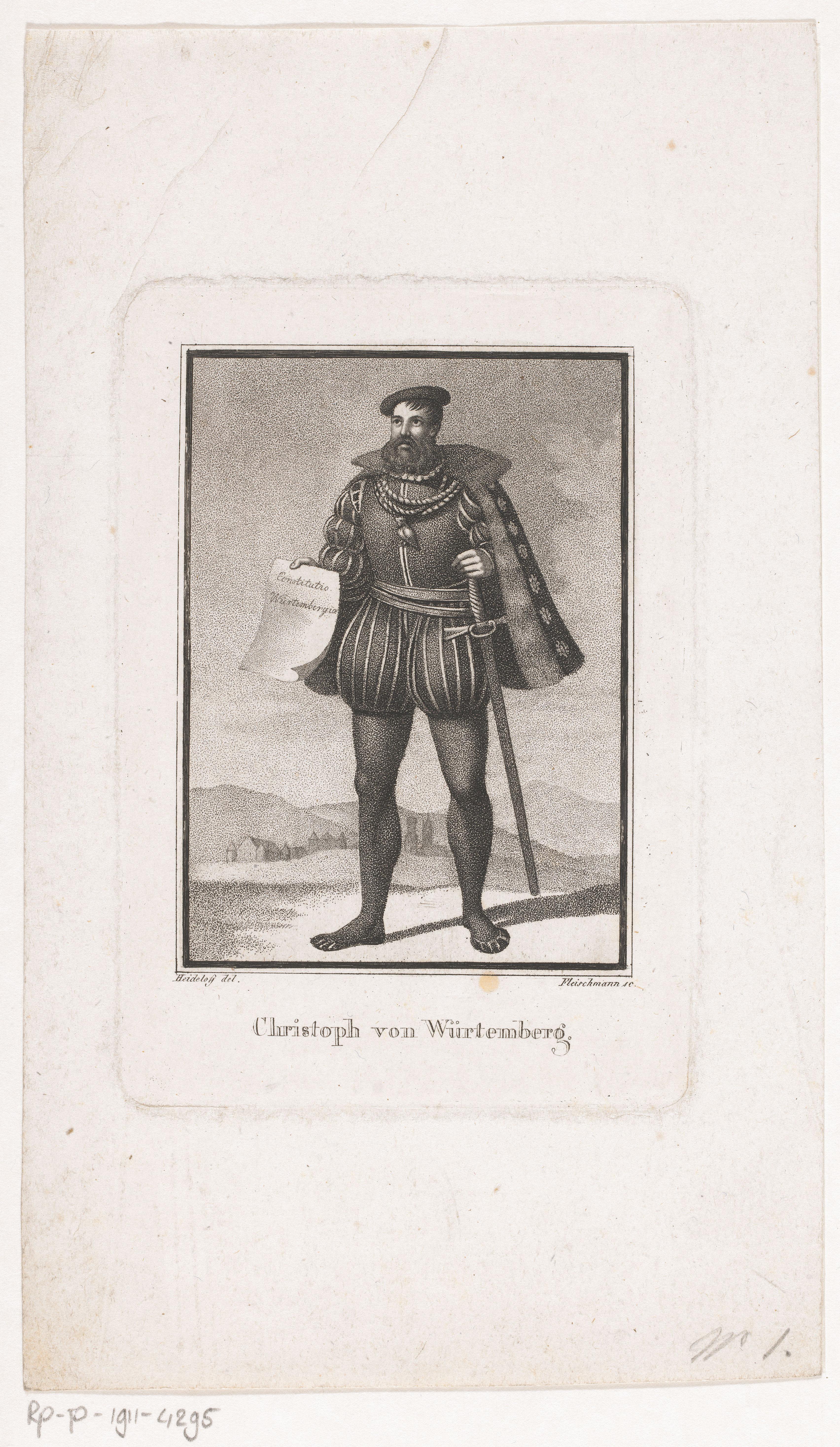 Portret van Christoph von Württemberg