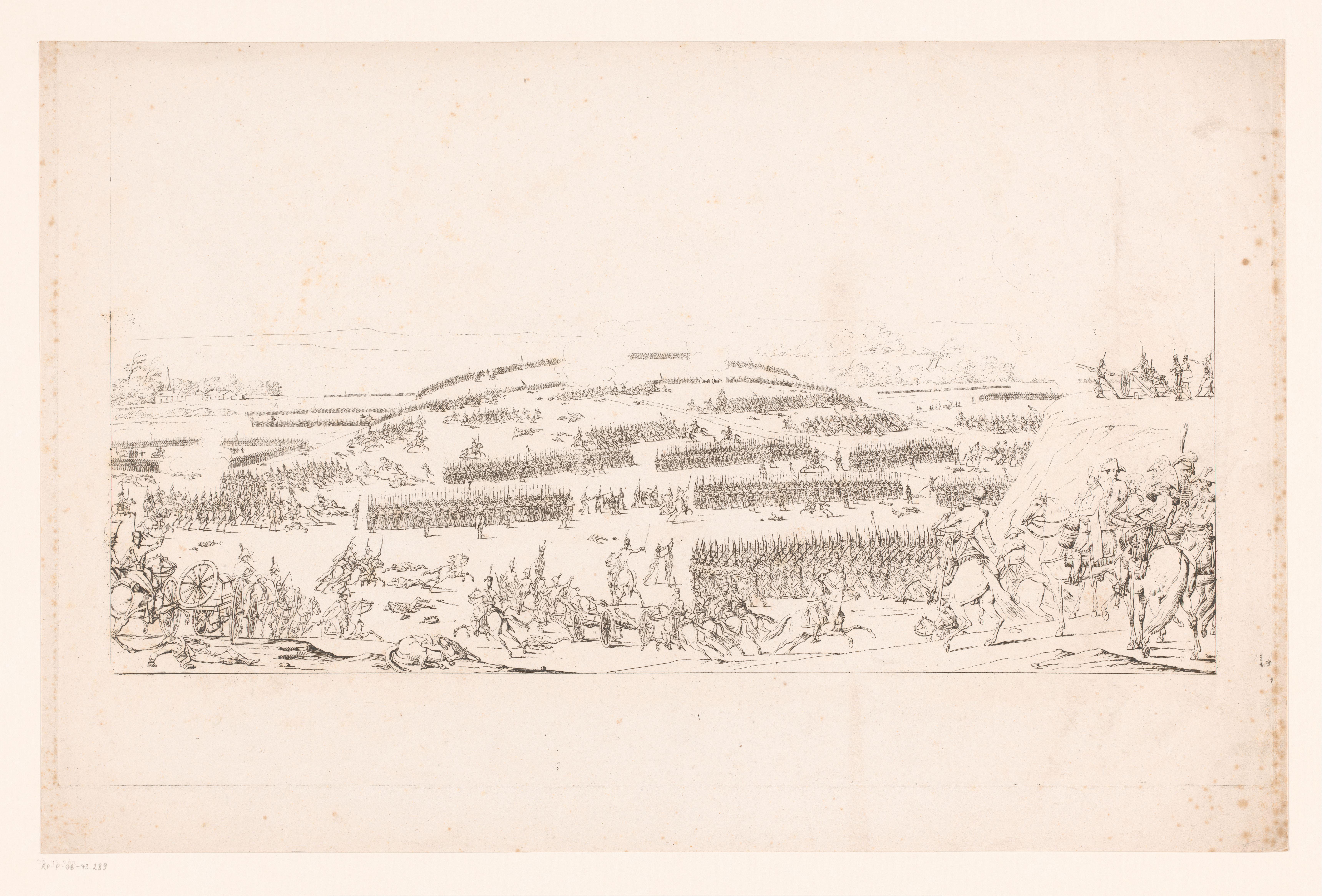 Landschap met slagveld