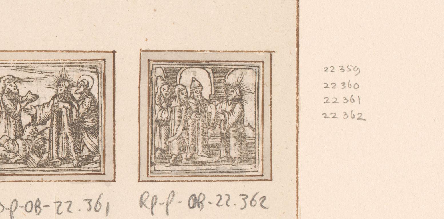 Christus in debat met de farizeeën over de belasting aan de keizer