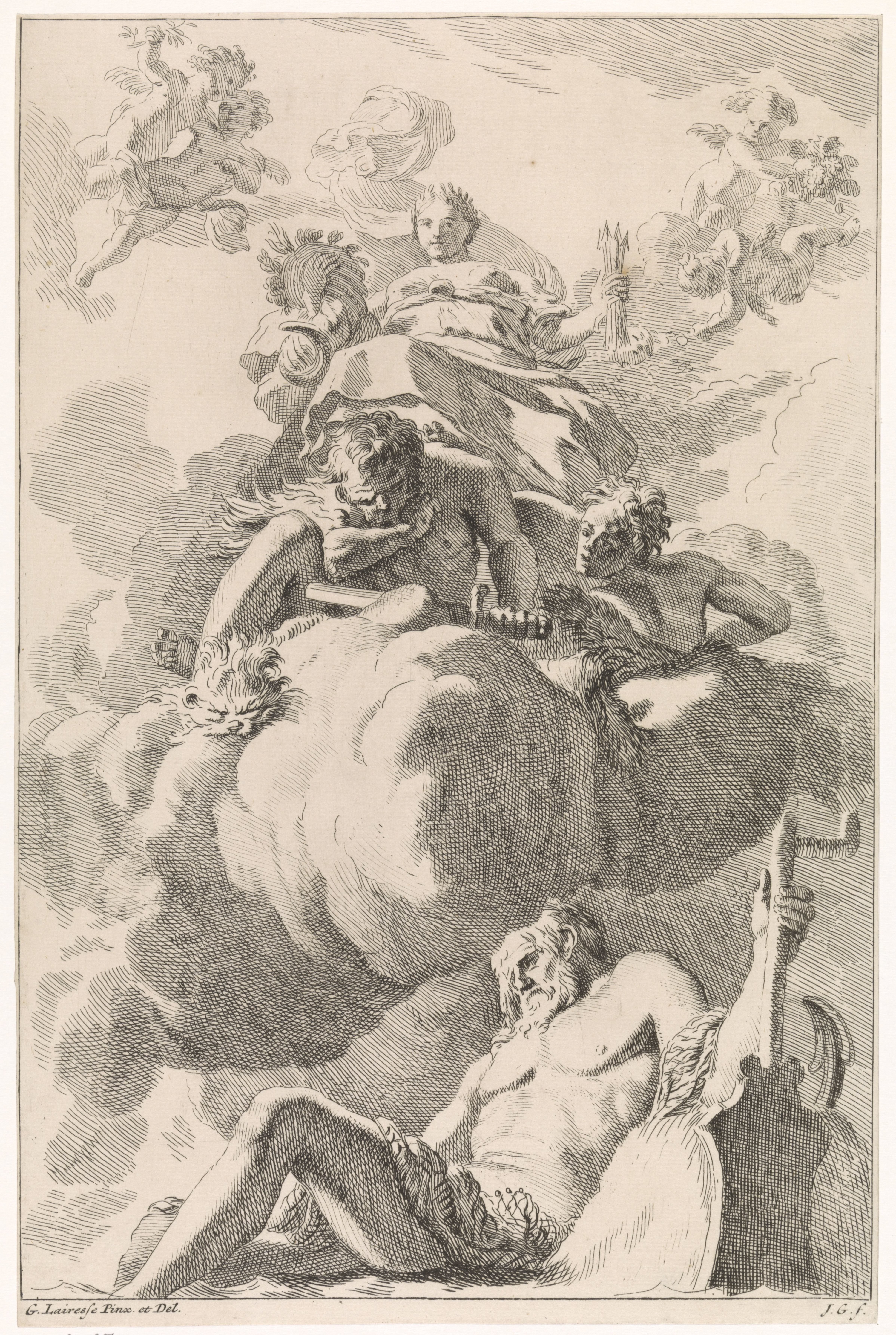 Eendracht heeft toorn geketend: een allegorie op eendracht