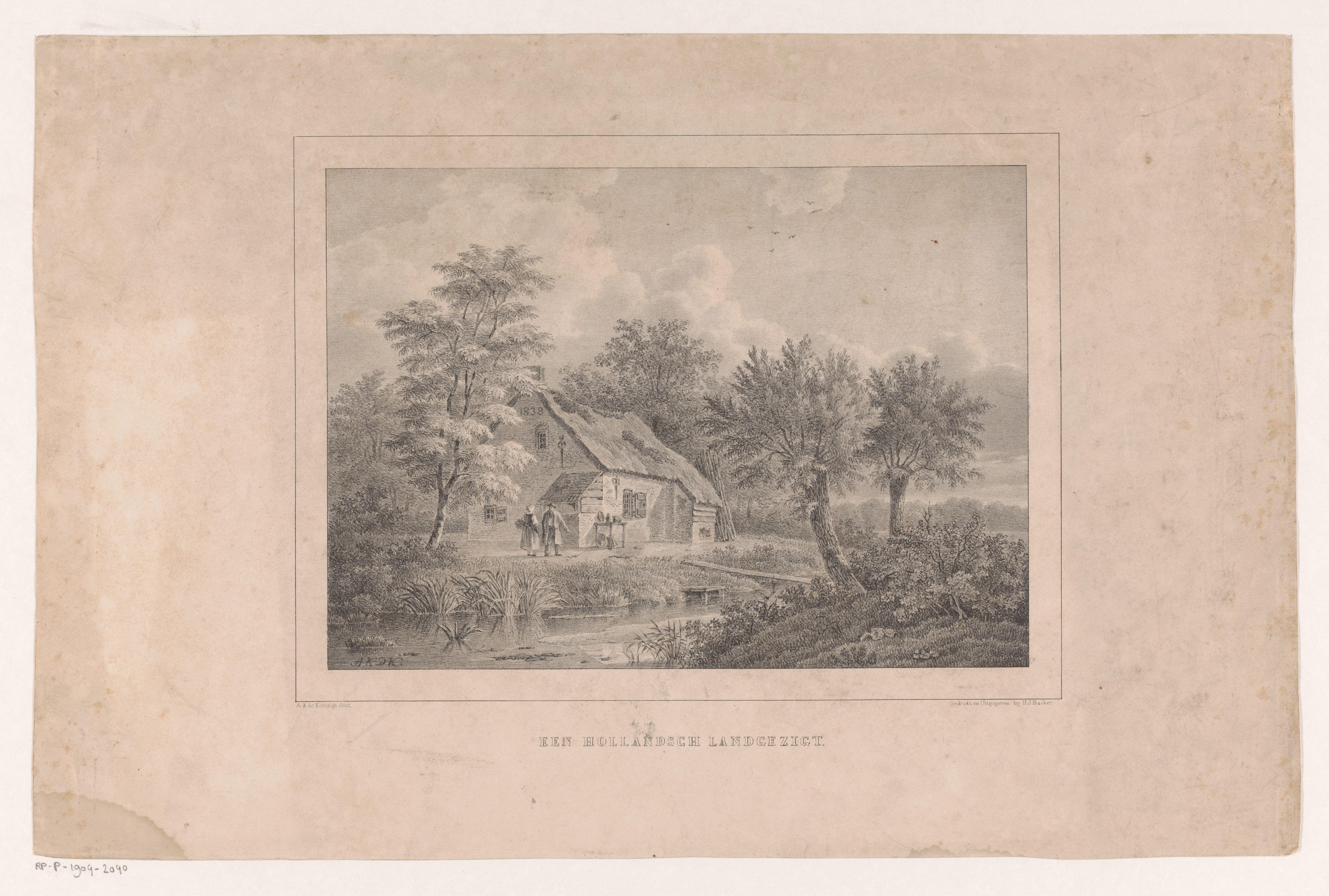 Landschap met boerderij