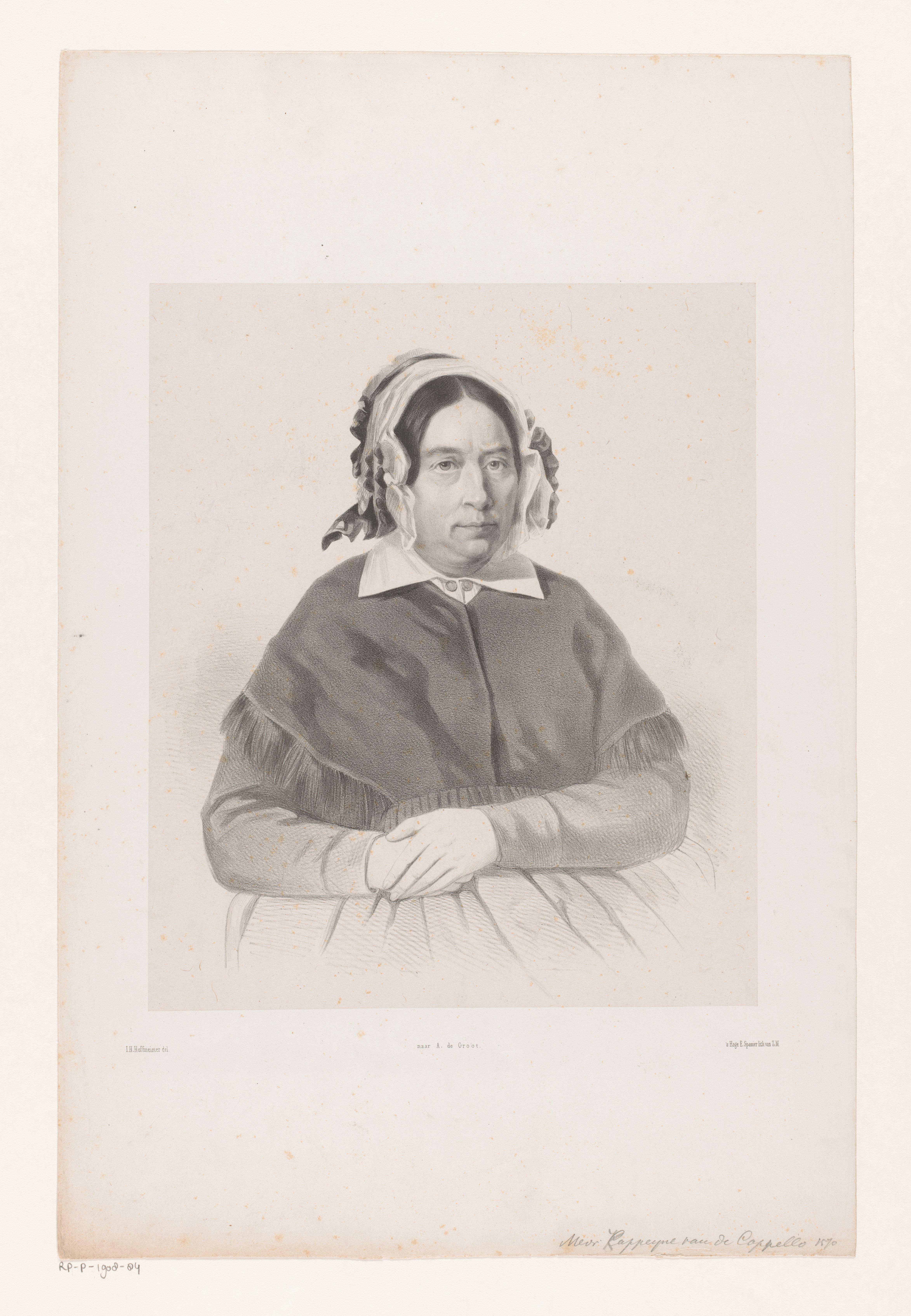 Portret van een onbekende vrouw, mogelijk mevrouw Kappeyne van de Coppello