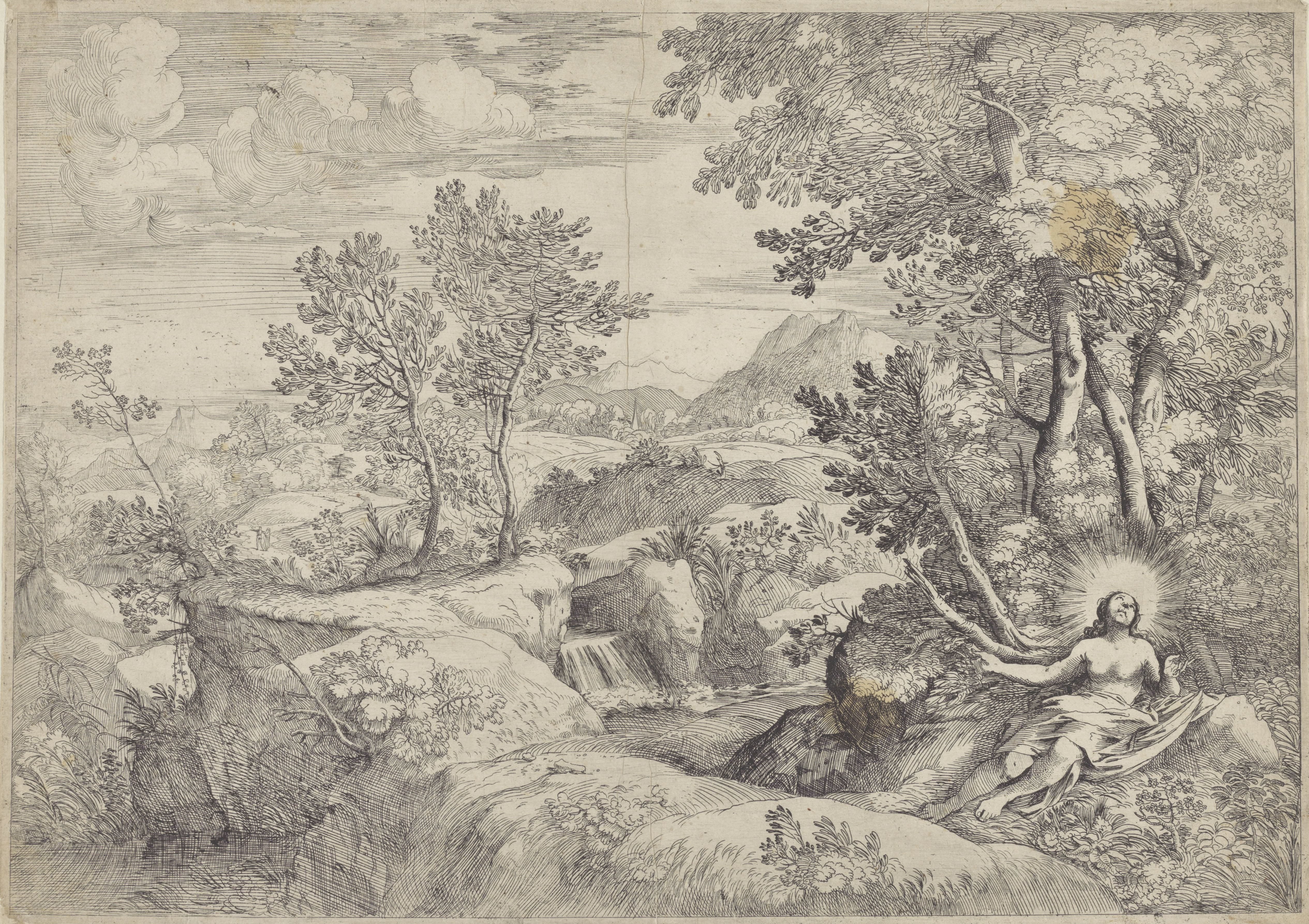 Landschap met de boetvaardige Maria Magdalena