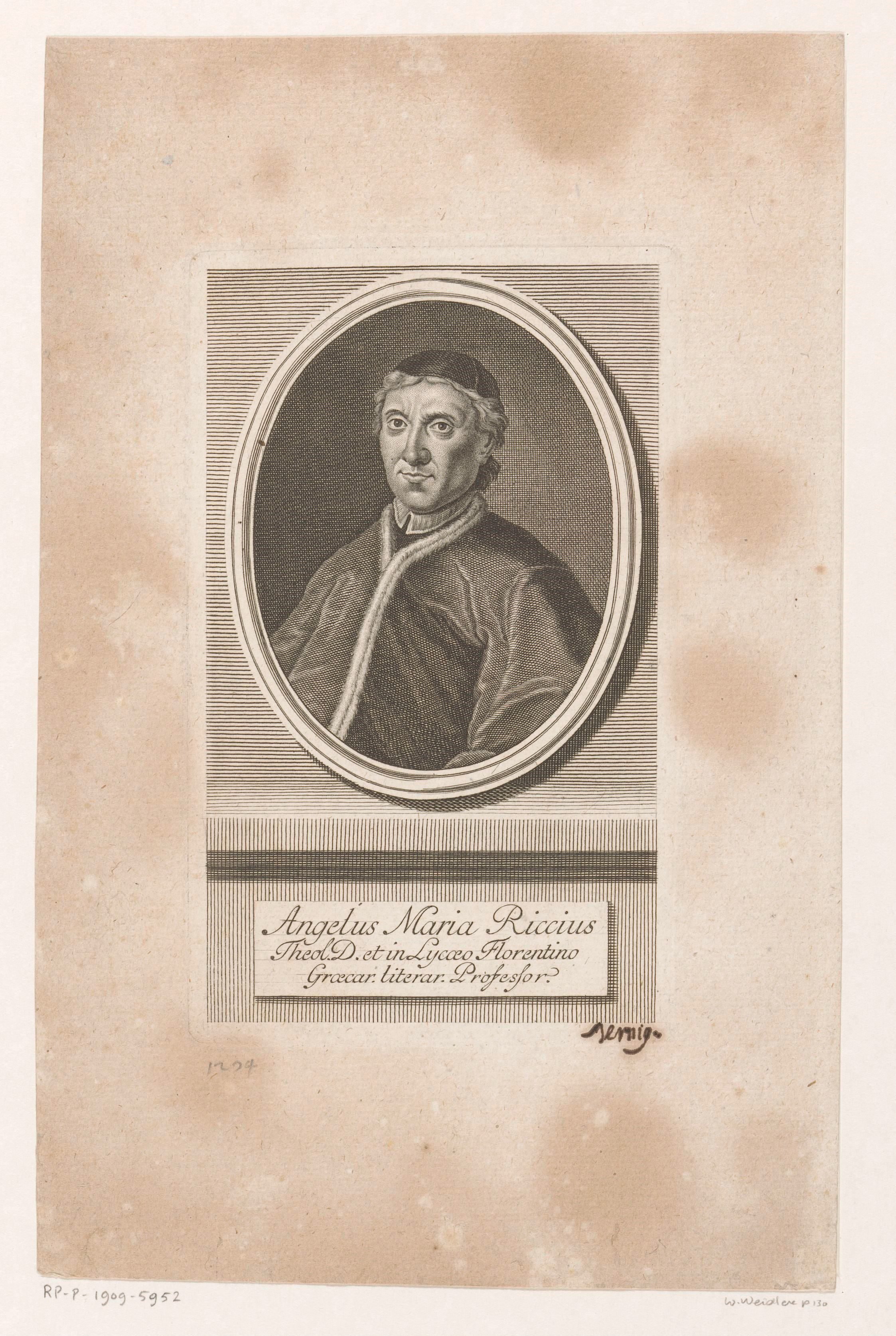 Portret van Angelo Maria Ricci