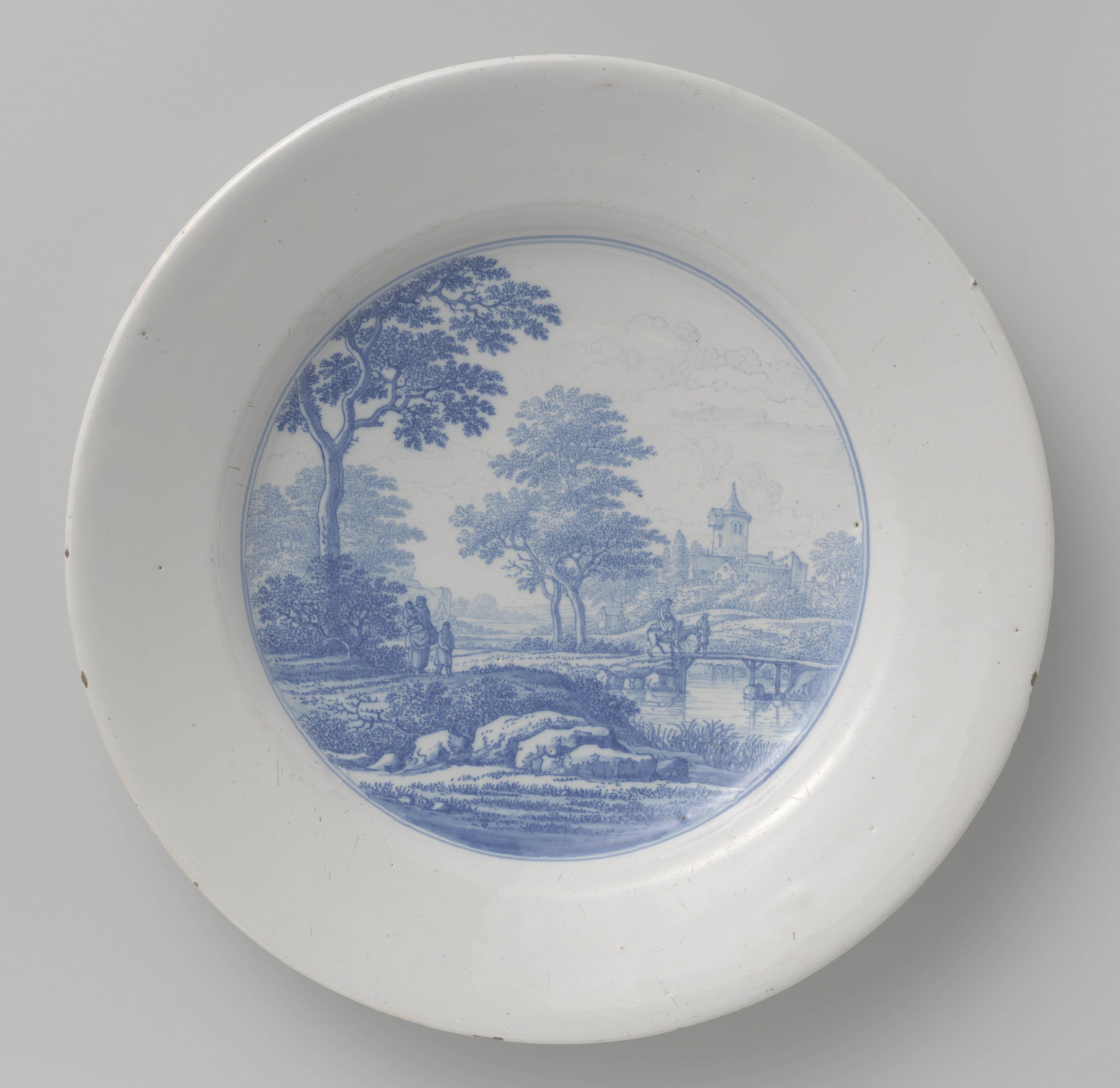 Dish with a Landscape
