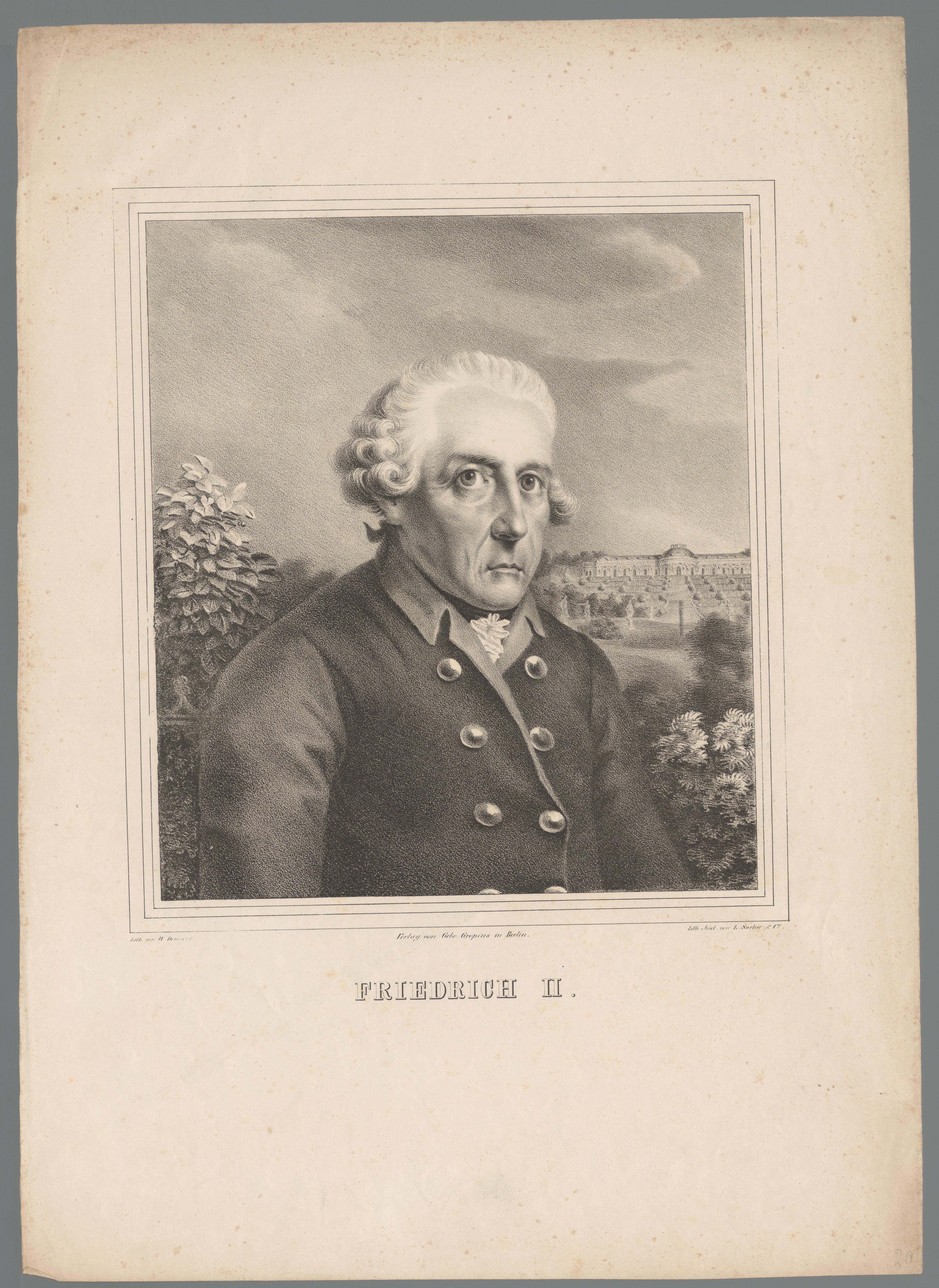 Portret van Frederik de Grote