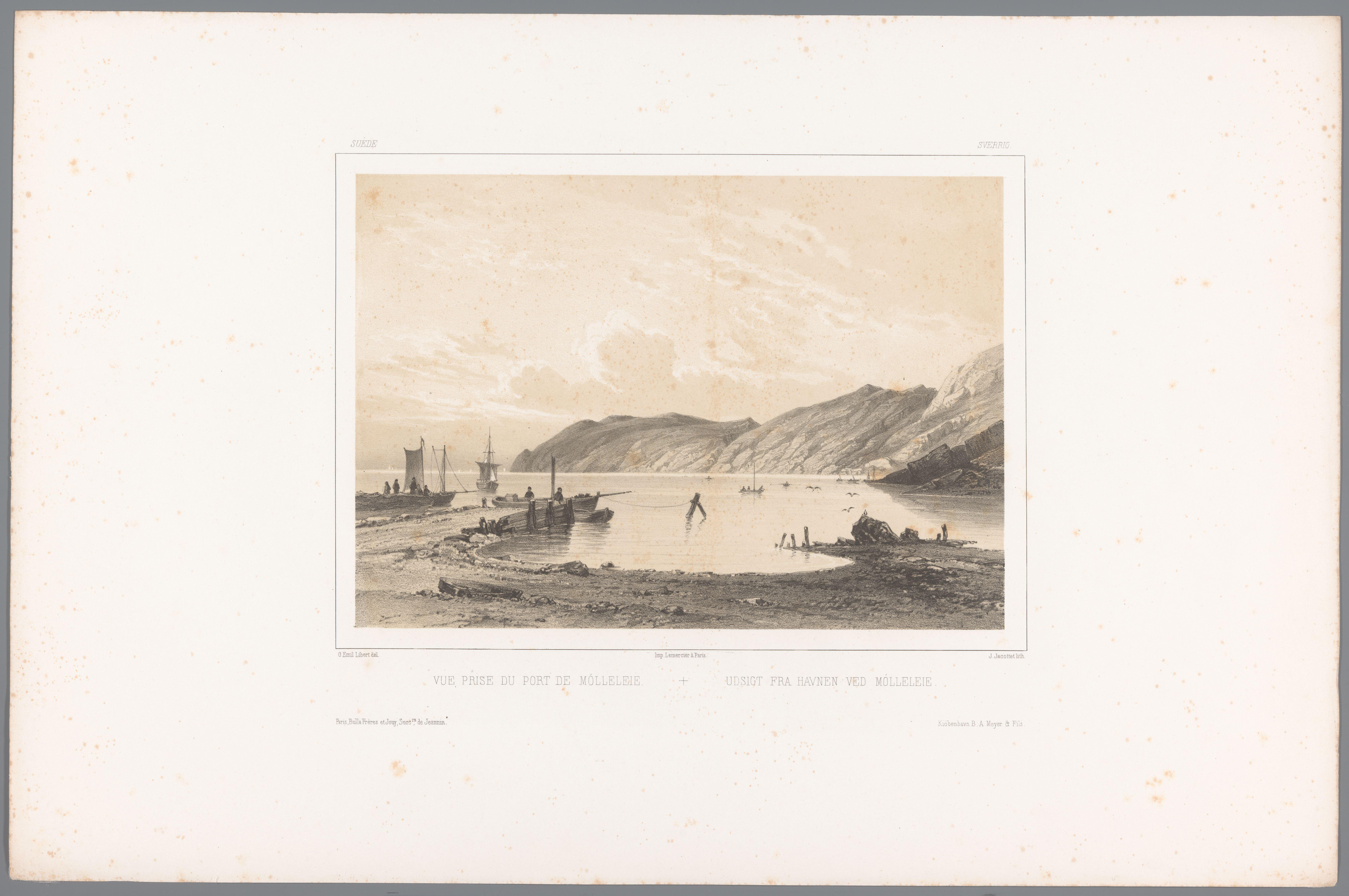 Zicht op de haven van Mölle