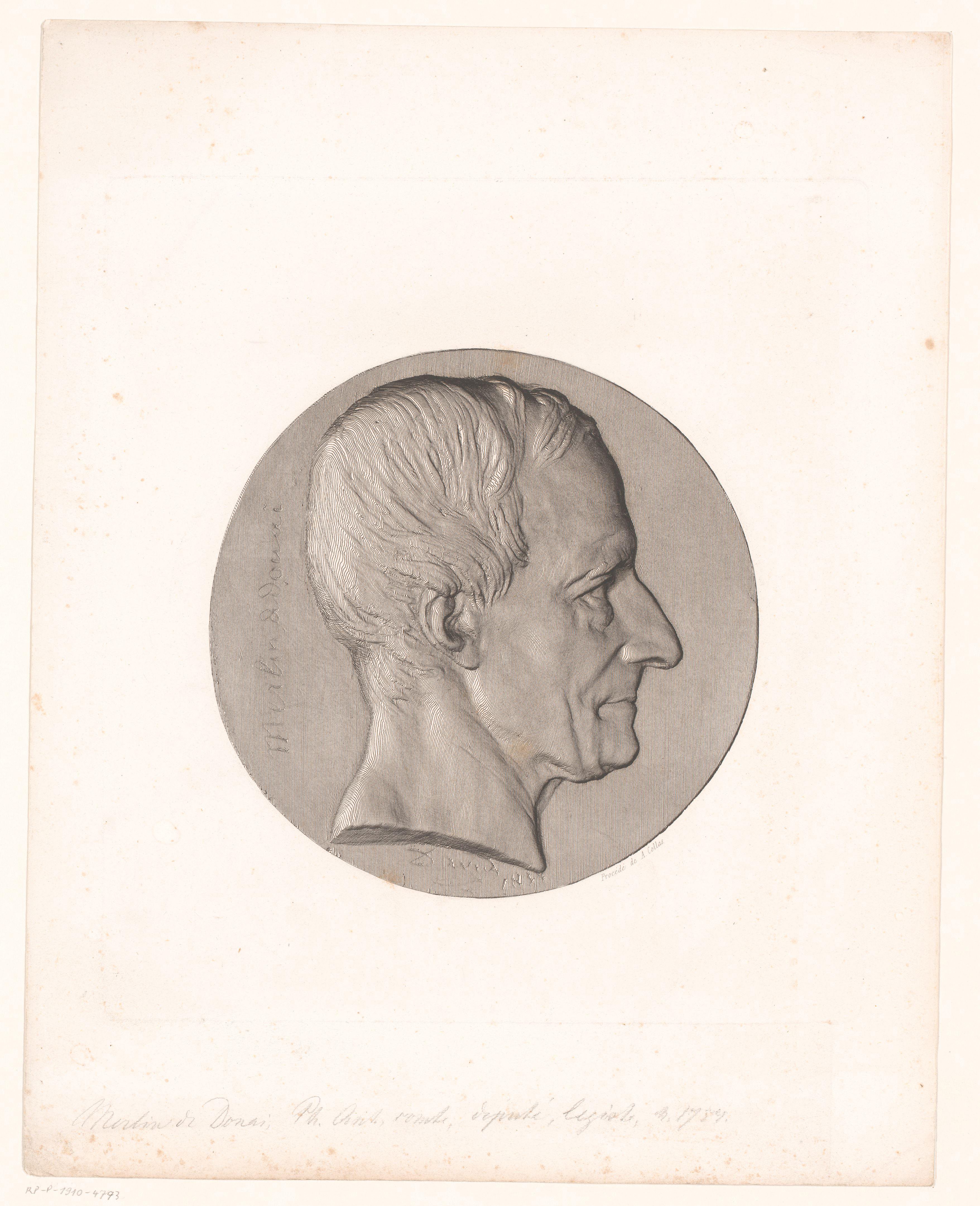 Medaille met portret van Philippe-Antoine Merlin de Douai