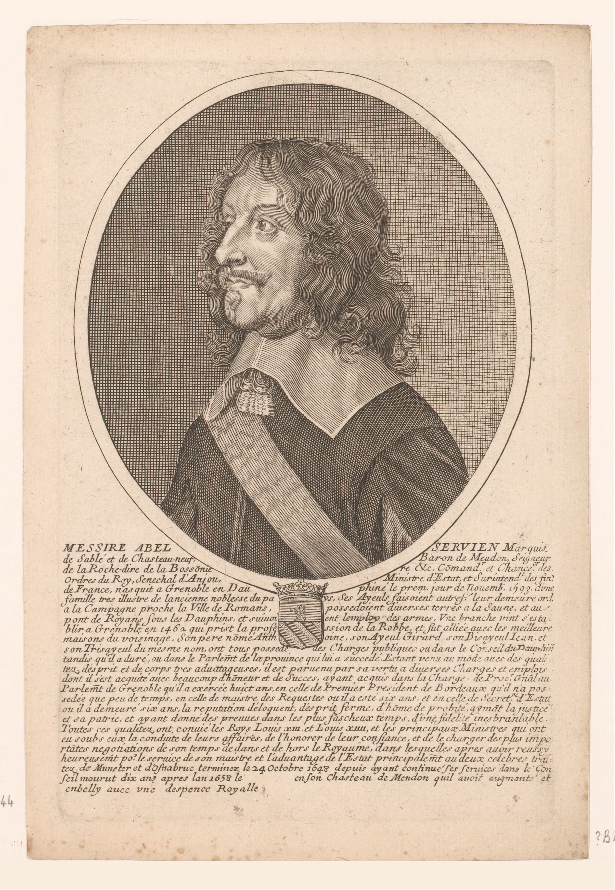 Portret van Abel de Servien
