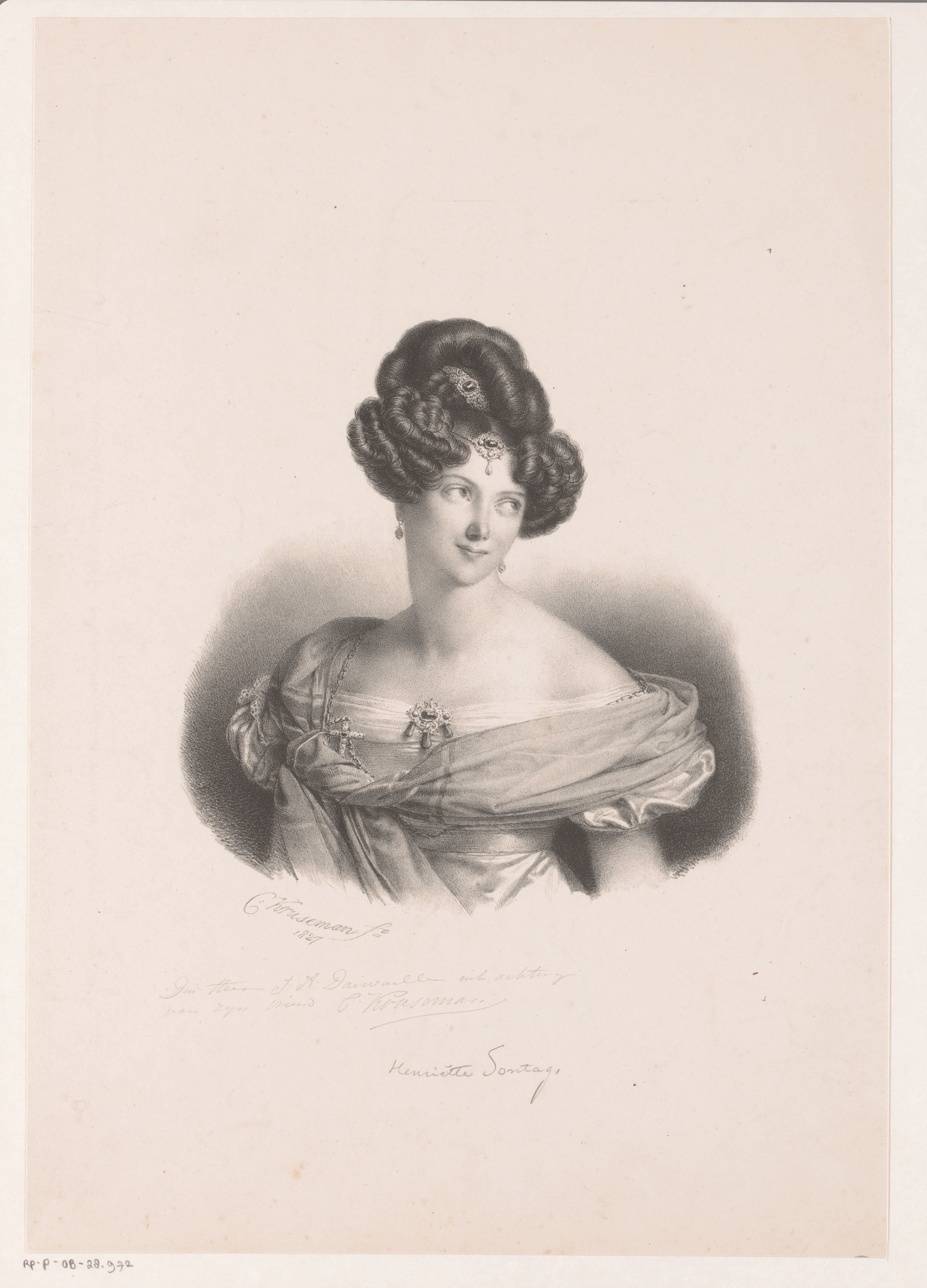 Portret van Henriette Sontag