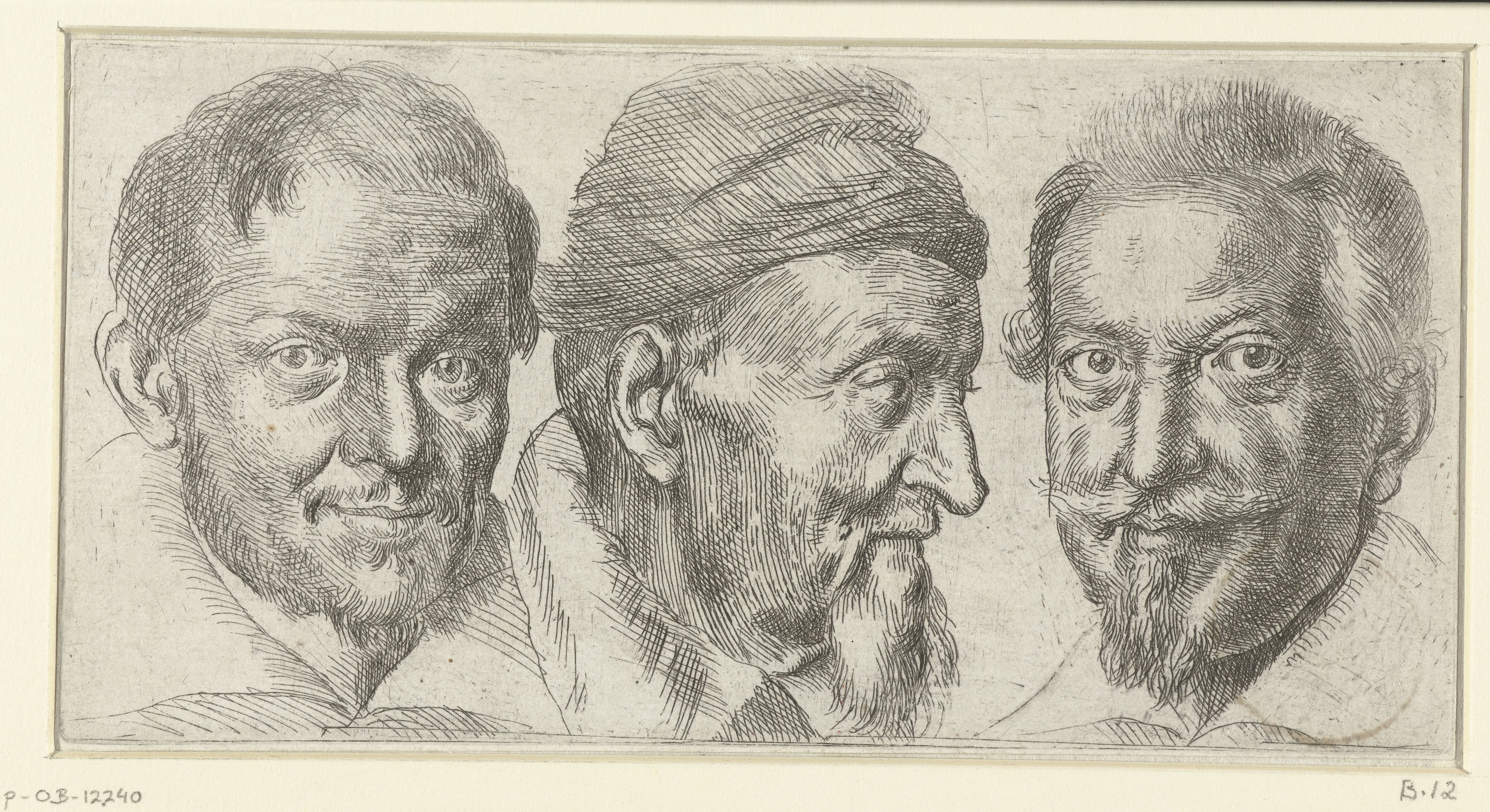 Portret van Camillo Graffico, Ercole Pedemonte en Antonio Carone