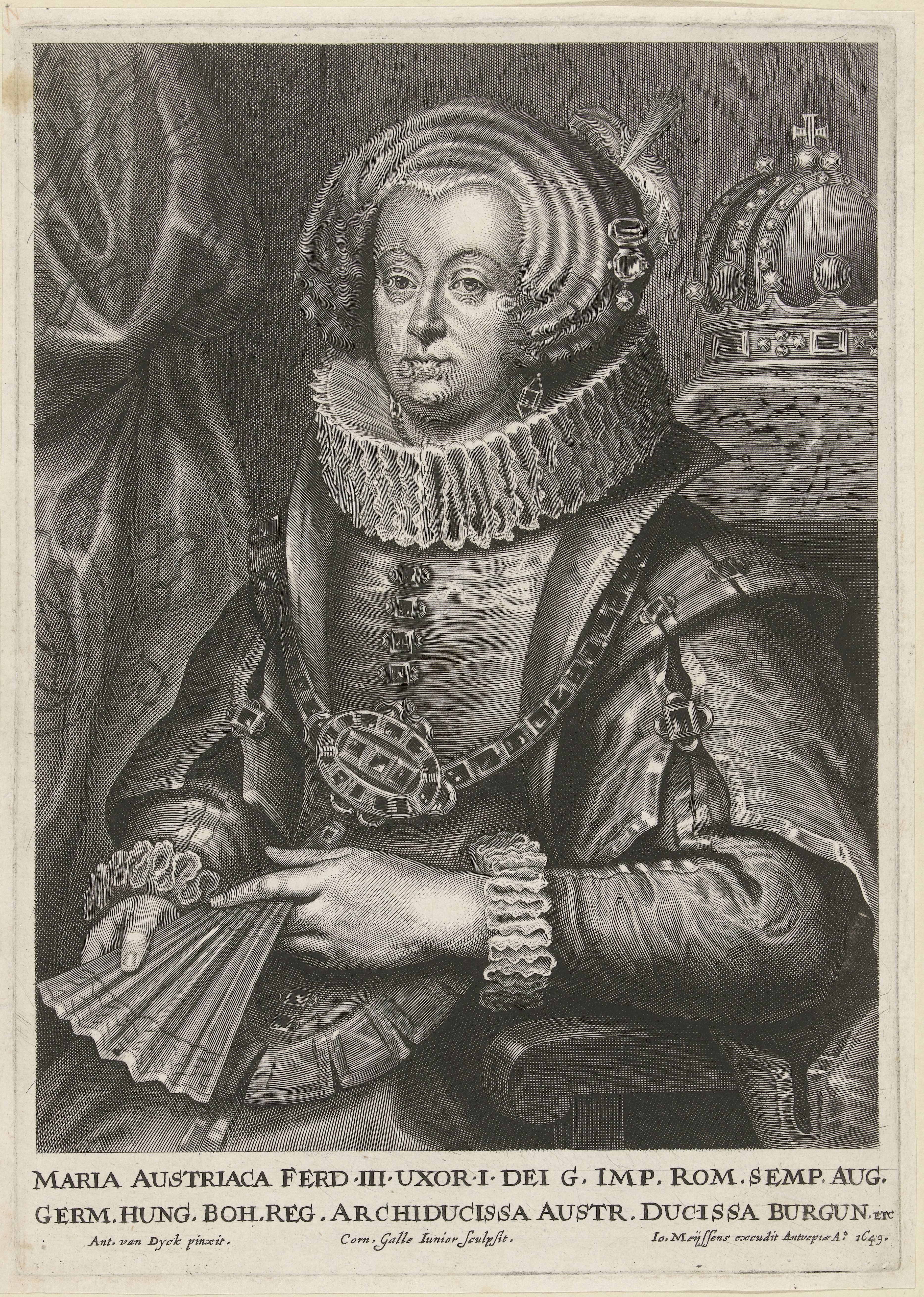 Portret van Maria Anna van Oostenrijk