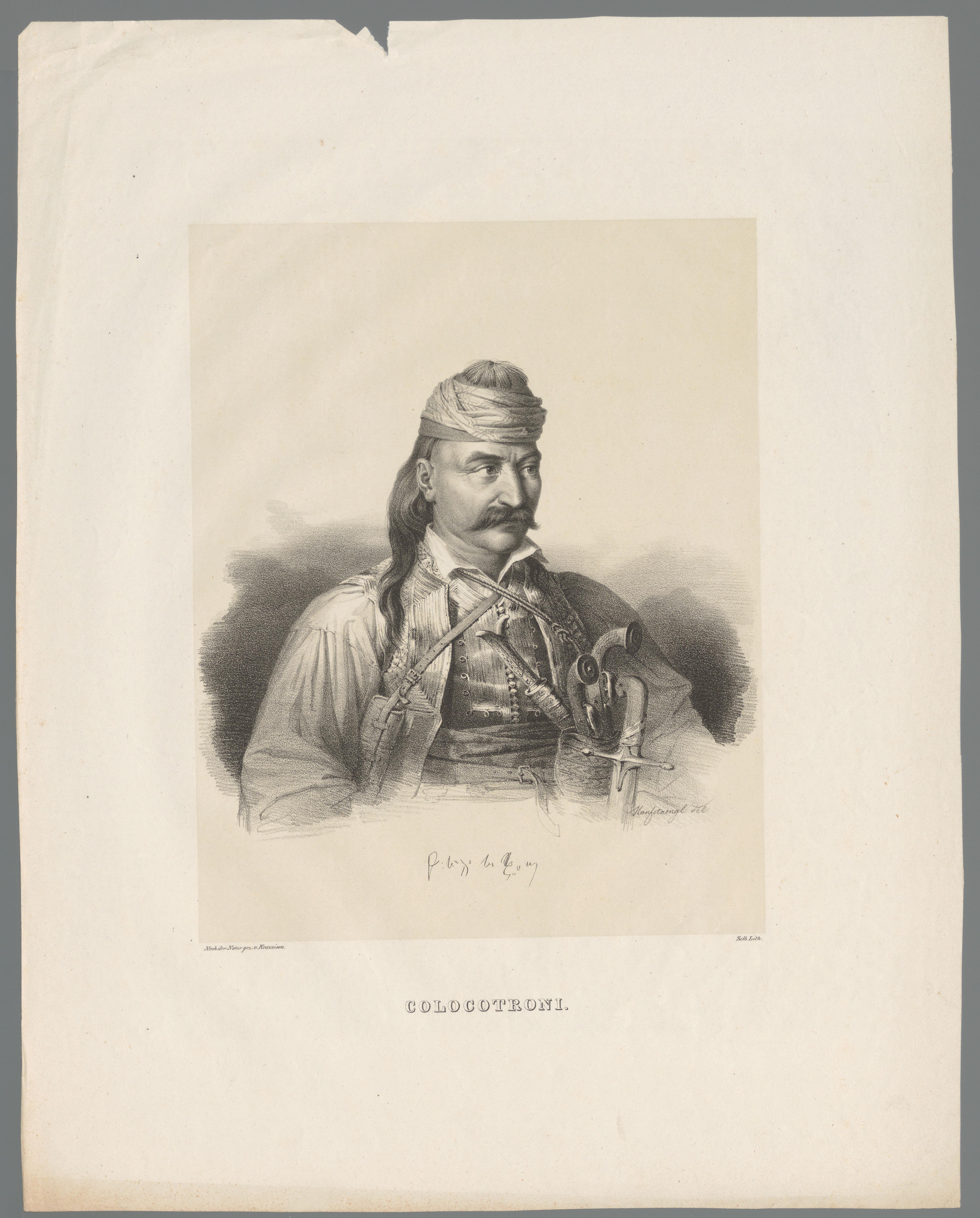 Portret van Theodoros Kolokotronis