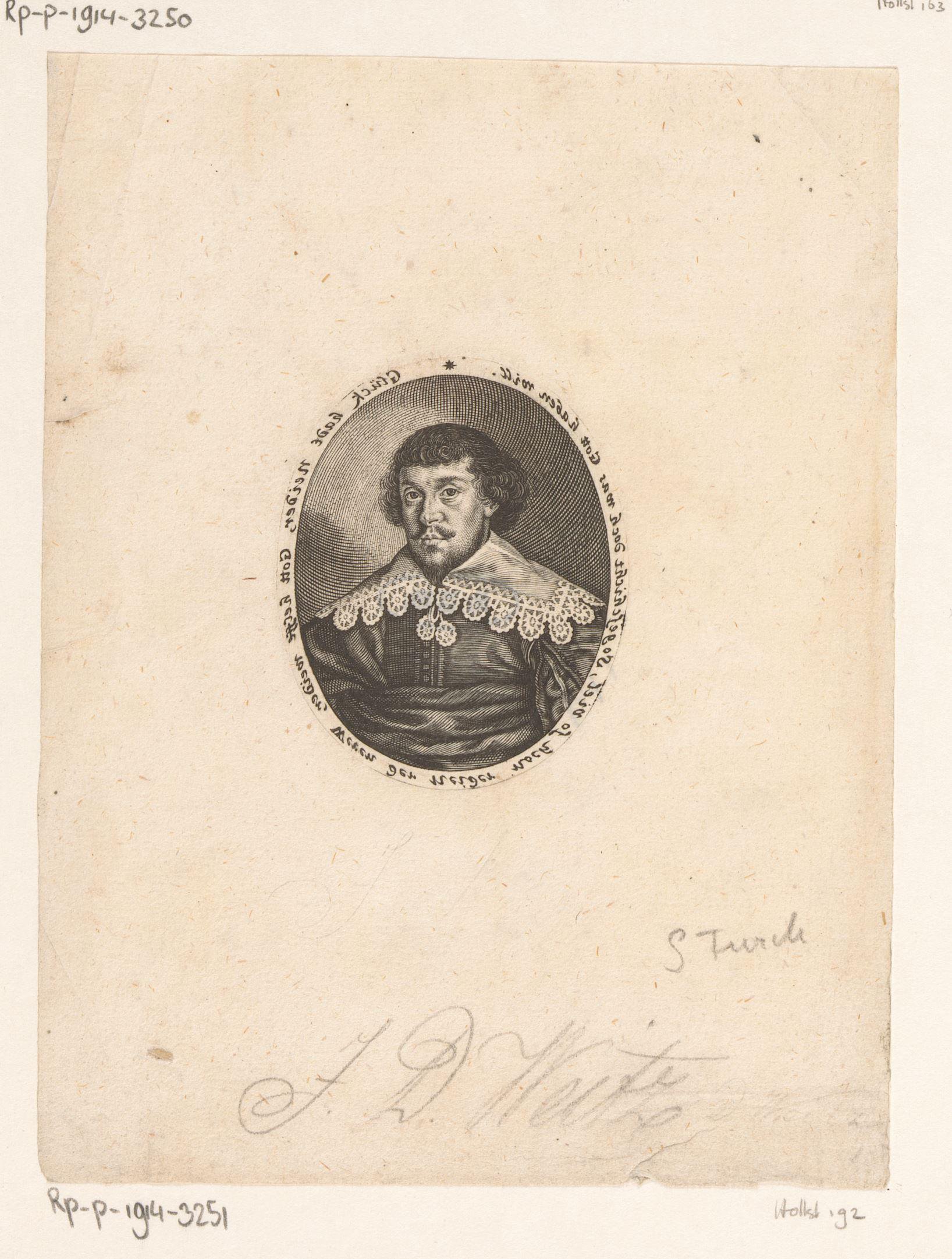 Portret van een onbekende man, mogelijk J. D. Weitz