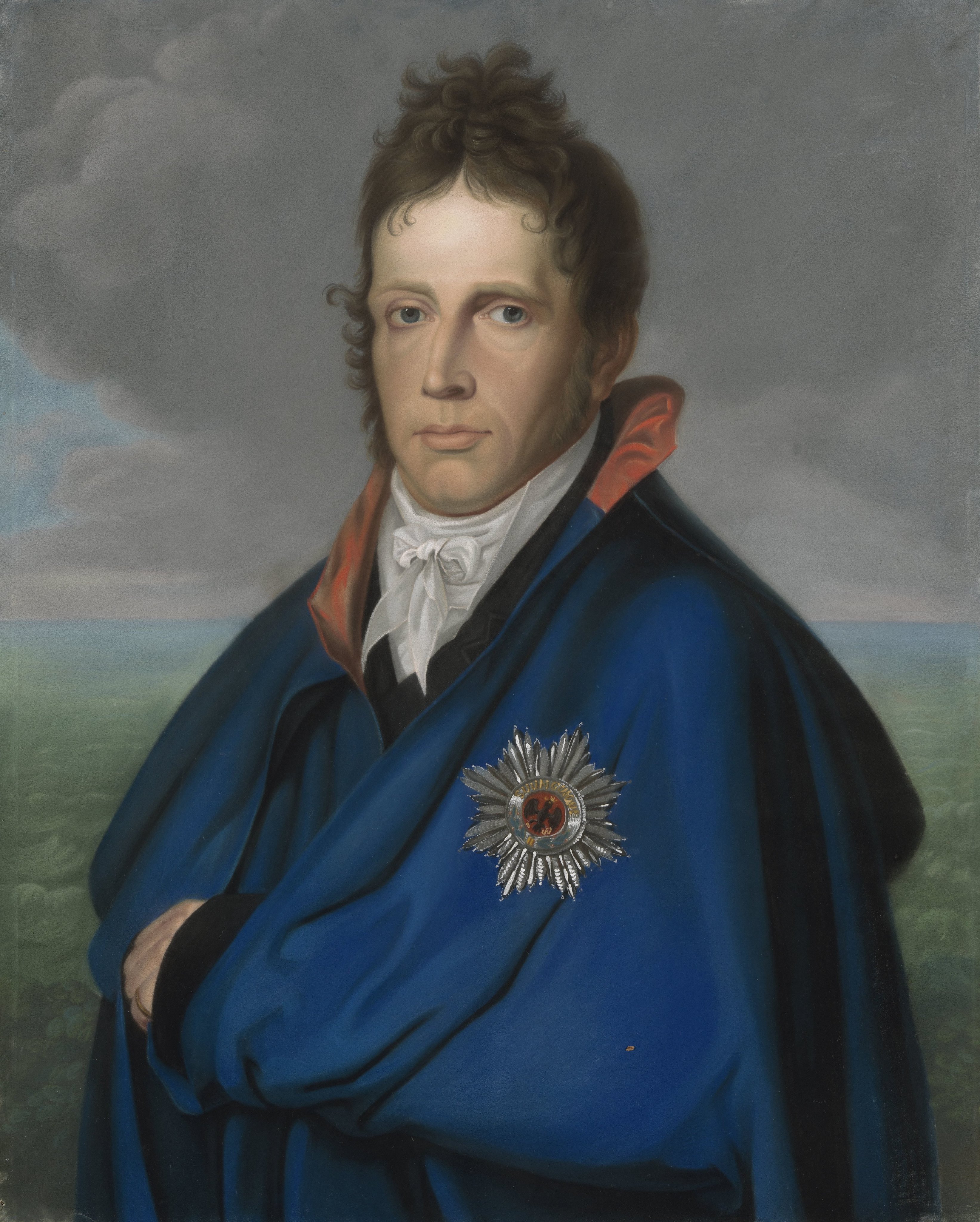 Willem Frederik (1772-1843), erfprins van Oranje-Nassau. Later koning Willem I. Genaamd 'Het mantelportret'