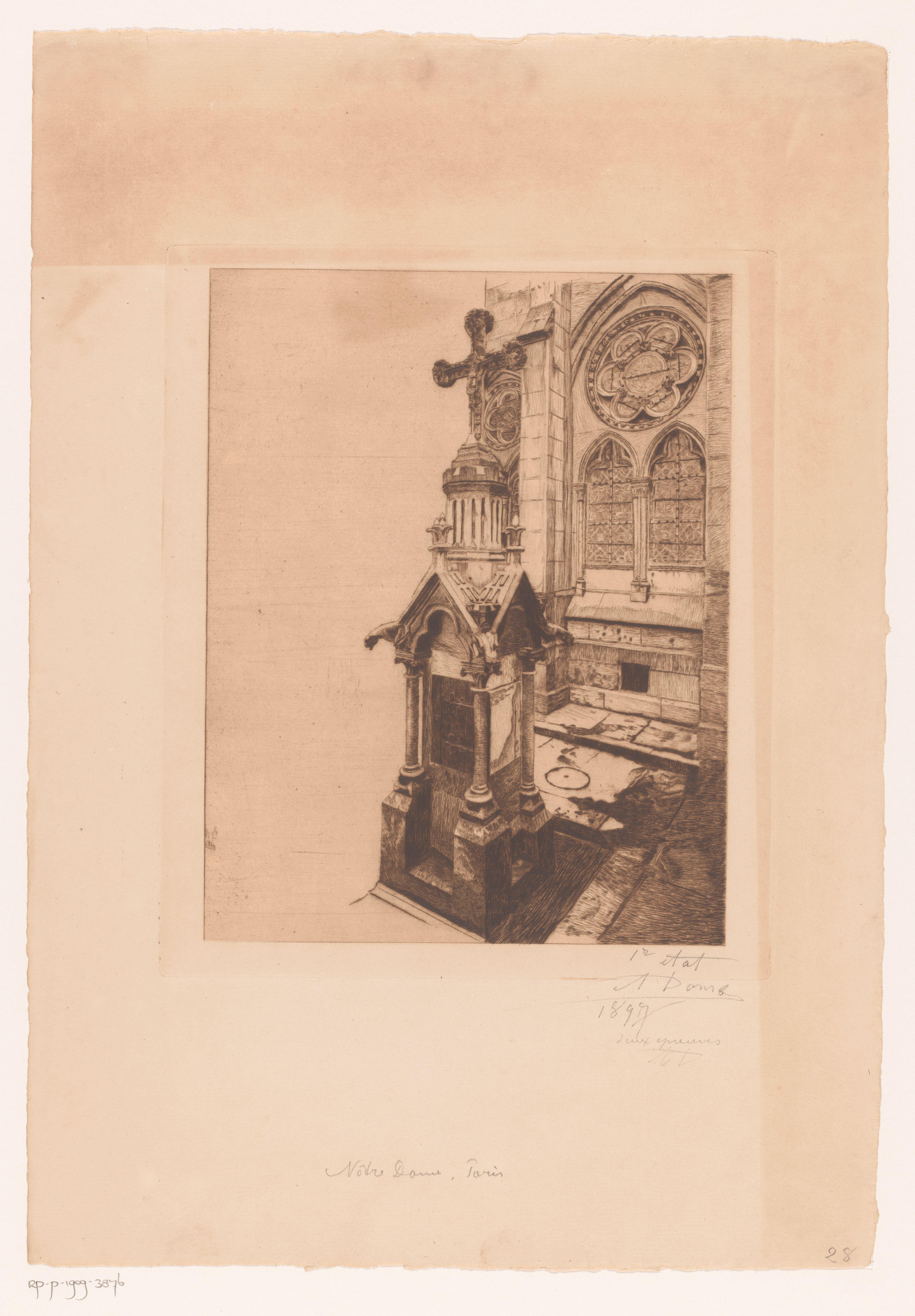 Detail van de Notre-Dame in Parijs
