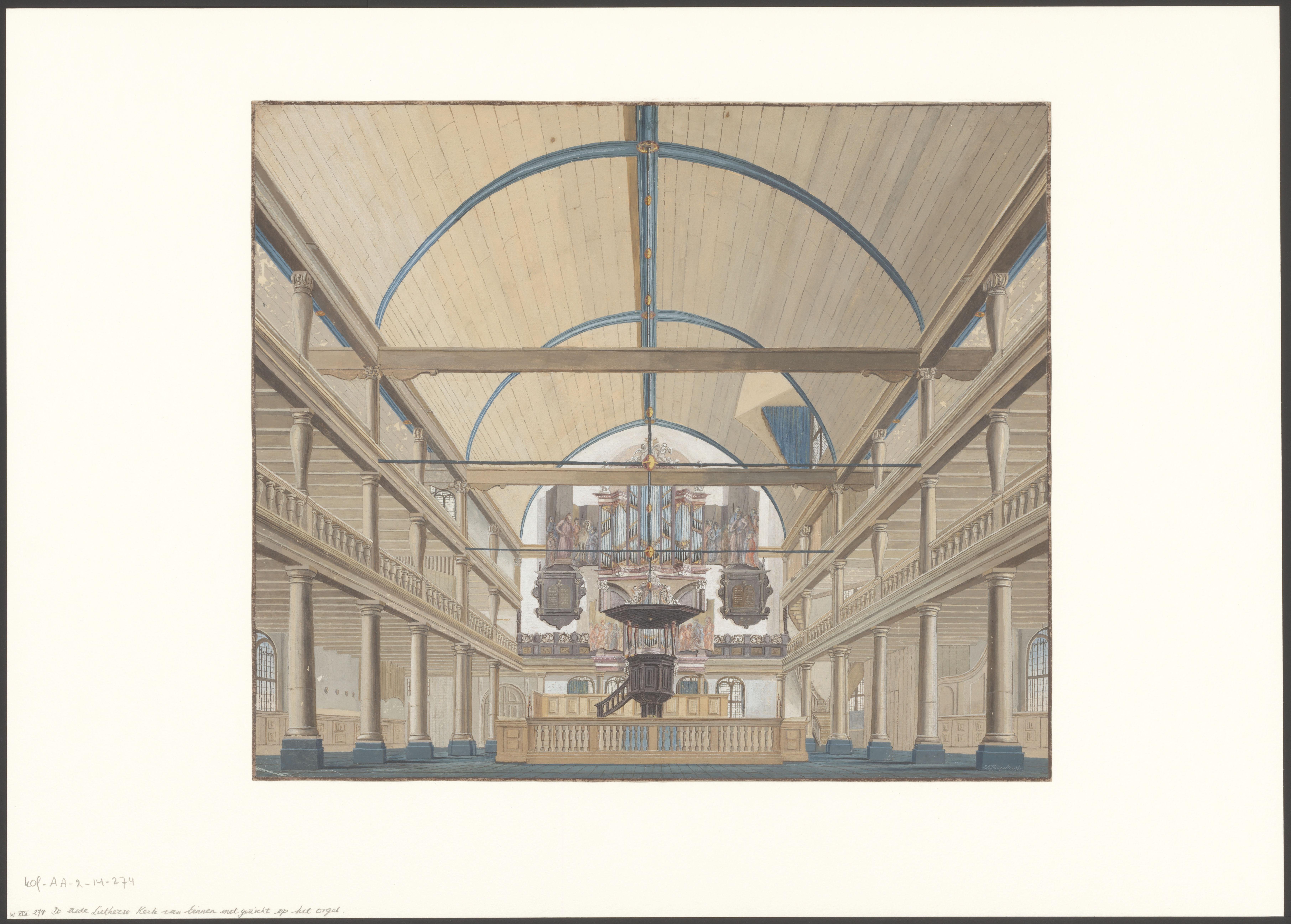 Interieur van de Oude Lutherse Kerk