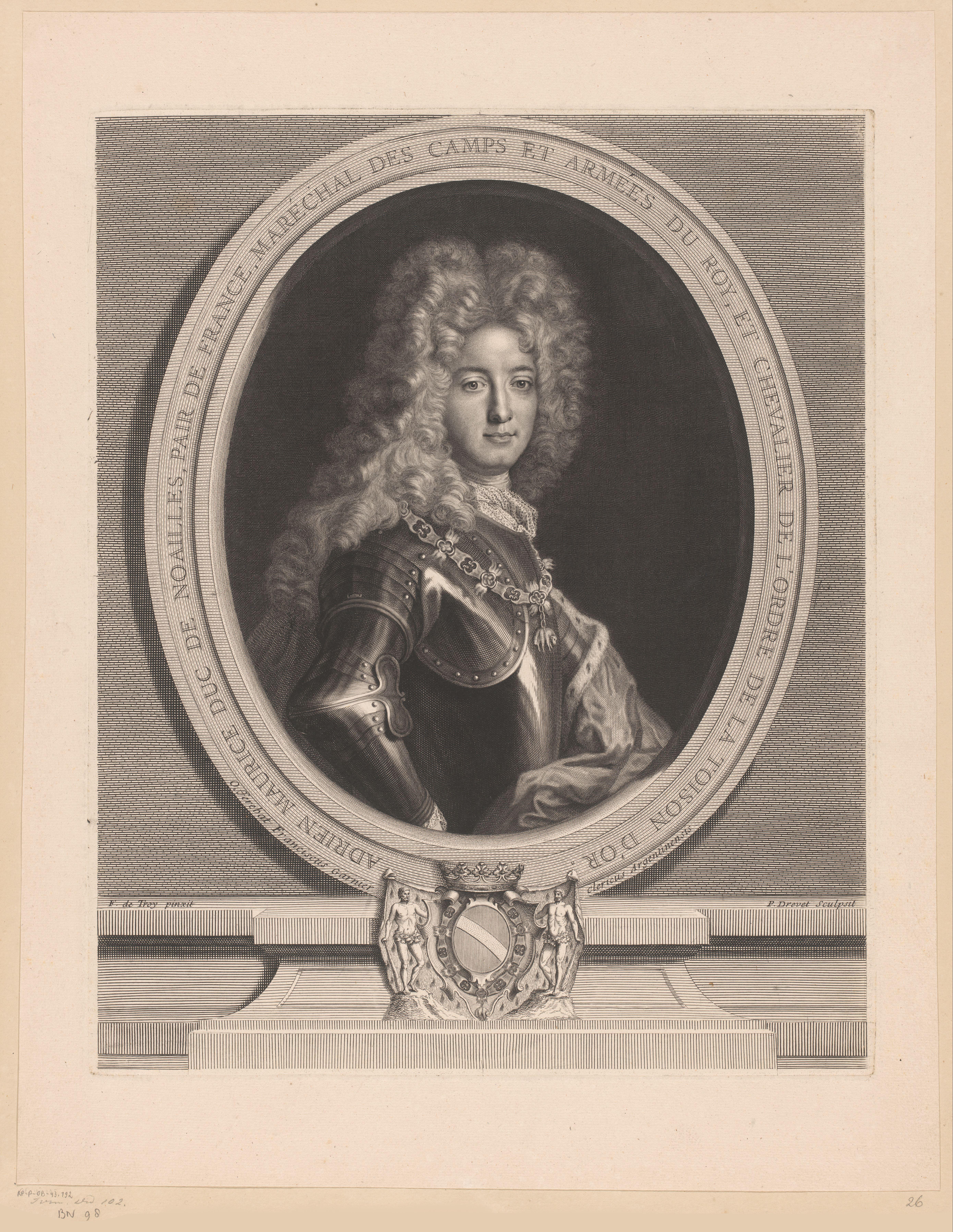 Portret van Adrien Maurice de Noailles