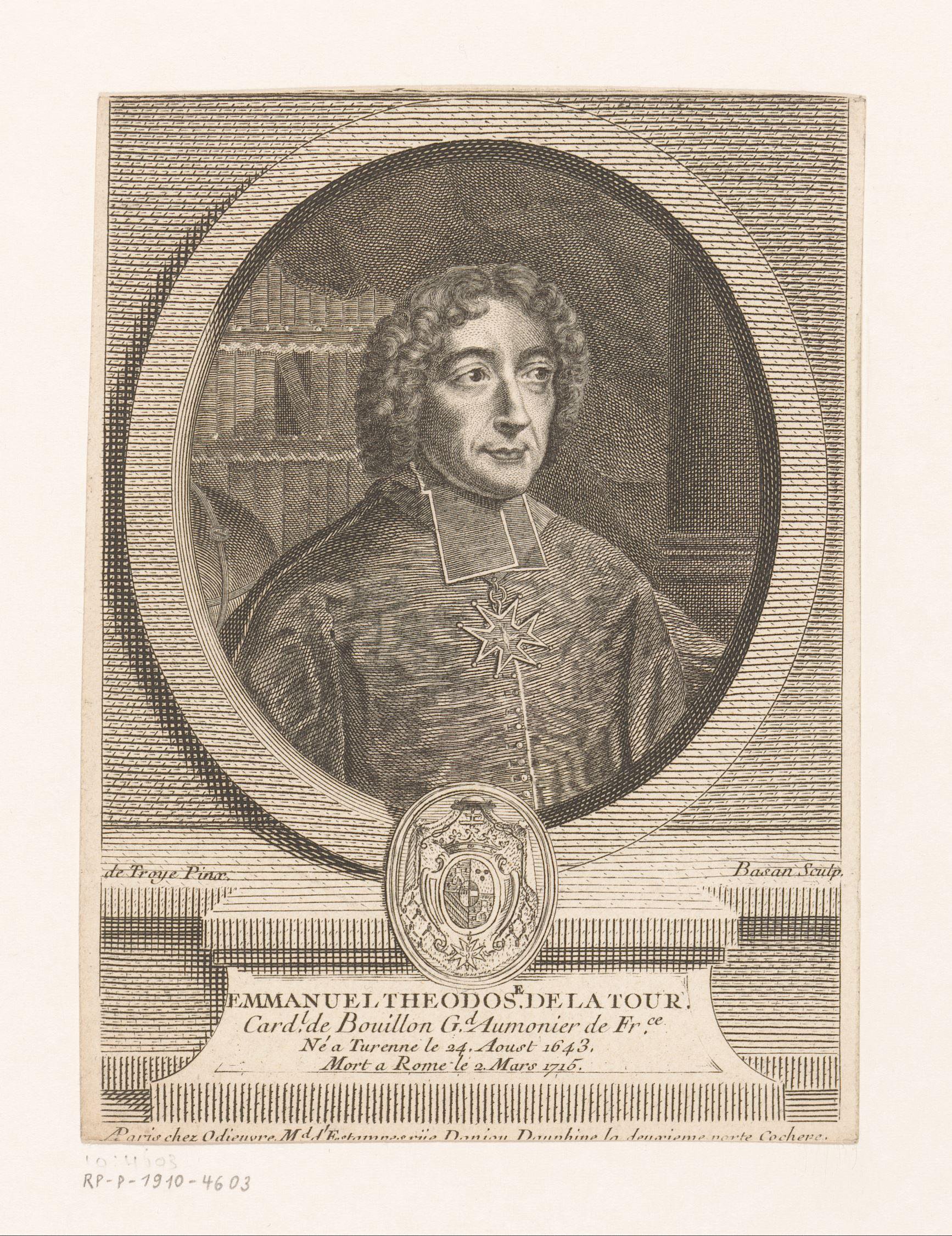 Portret van Emmanuel-Théodose de La Tour d'Auvergne
