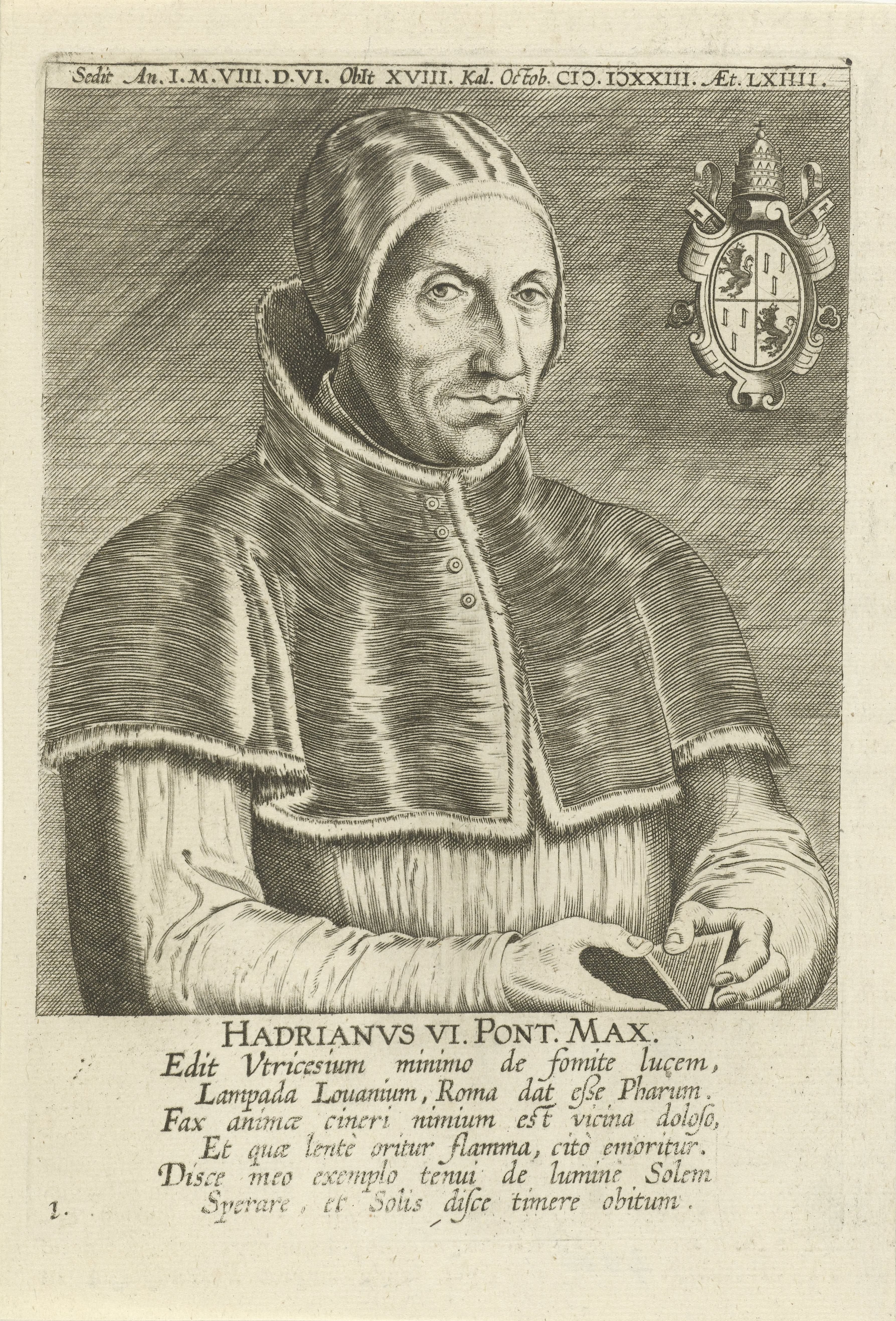 Portret van paus Adrianus VI