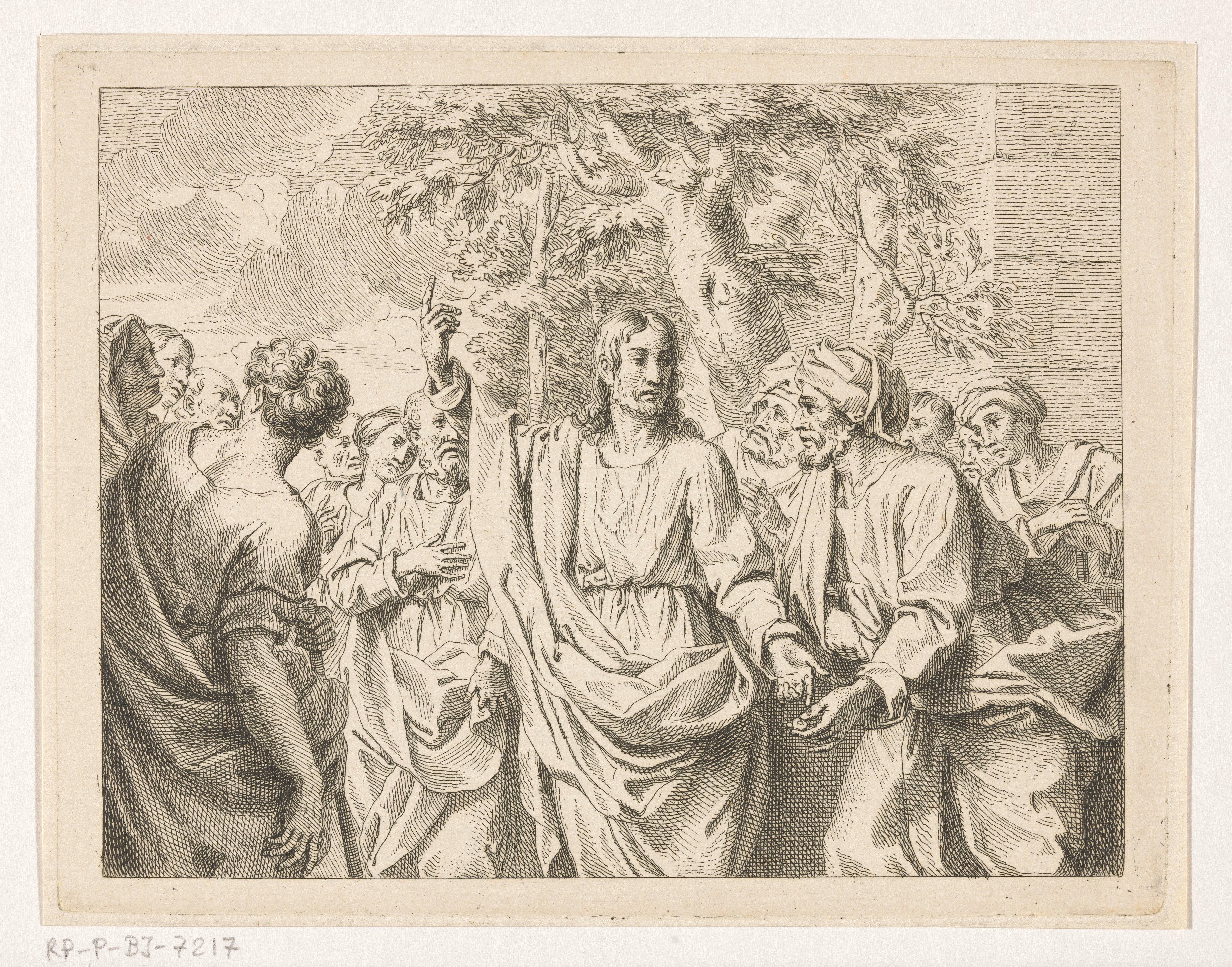 Christus predikt tussen het volk