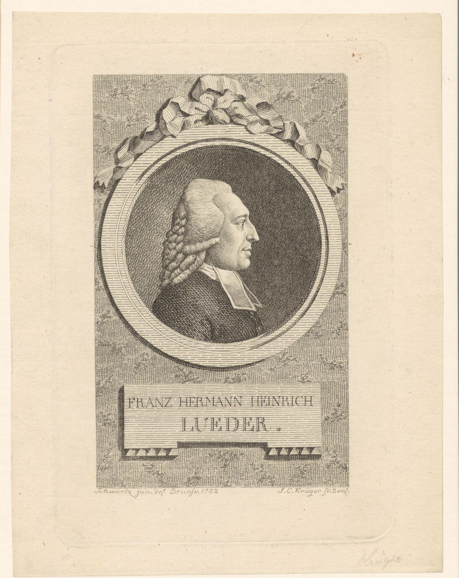 Portret van Franz Hermann Heinrich Lueder