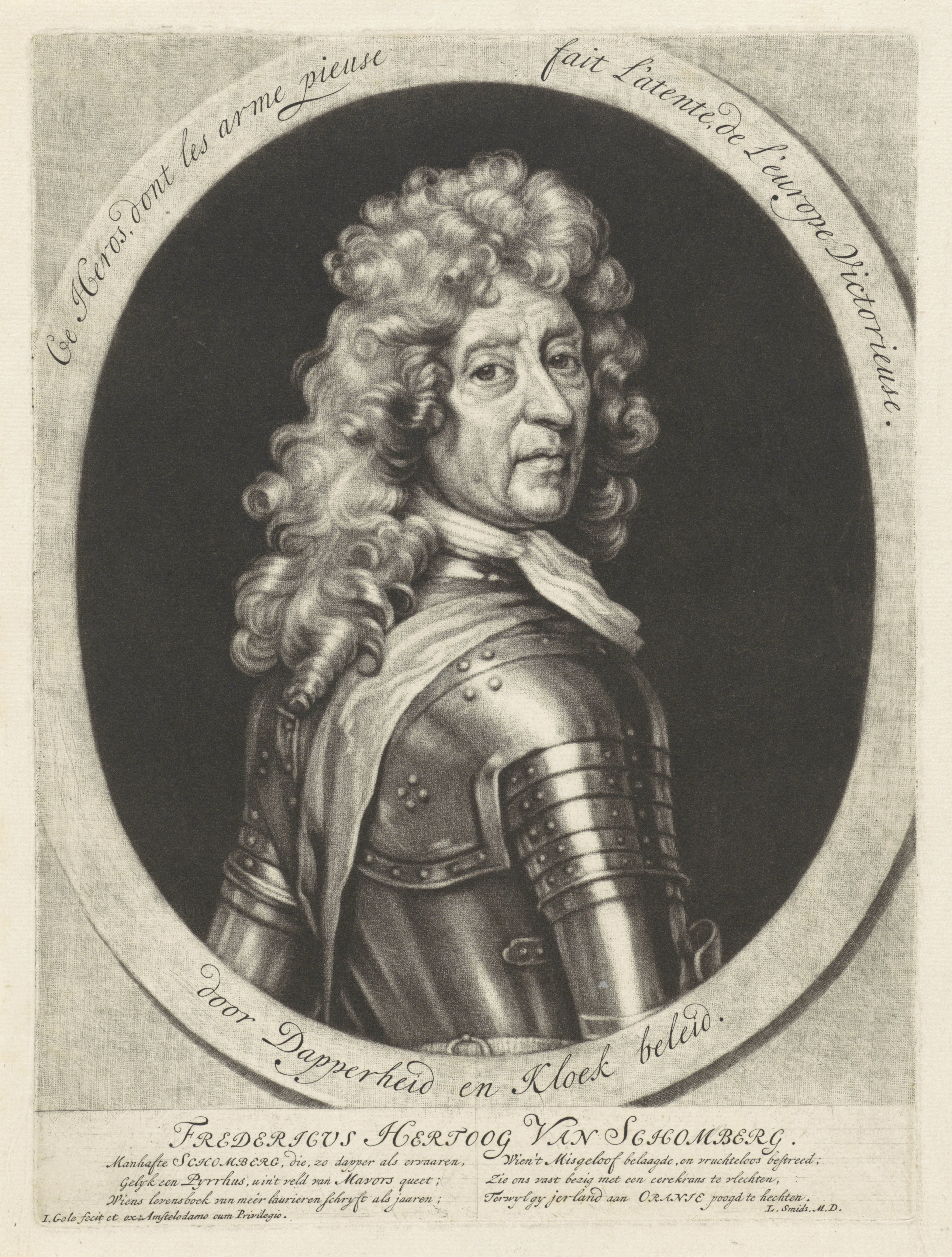 Portret van Friedrich Arnaud hertog van Schomberg
