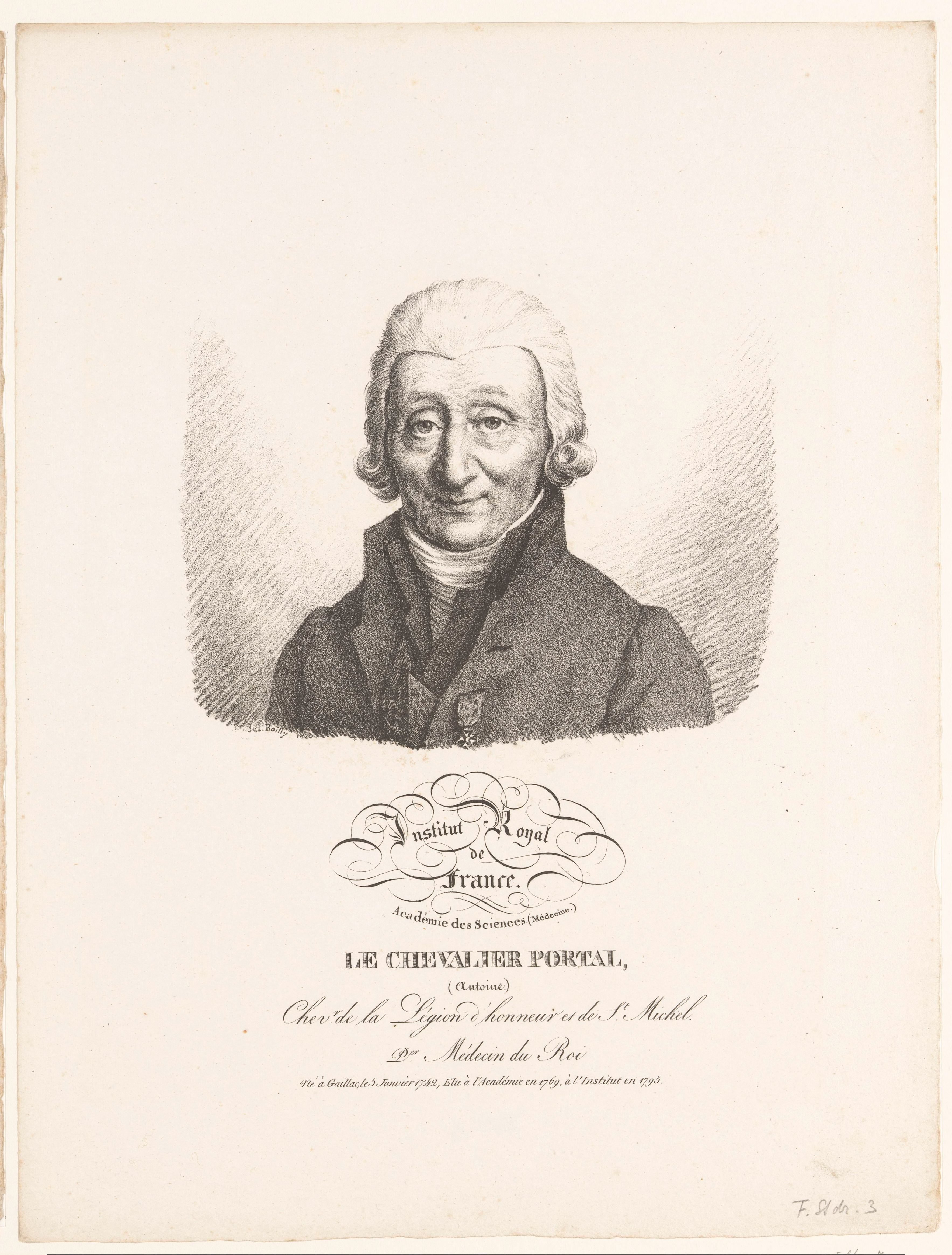 Portret van de arts Antoine Portal