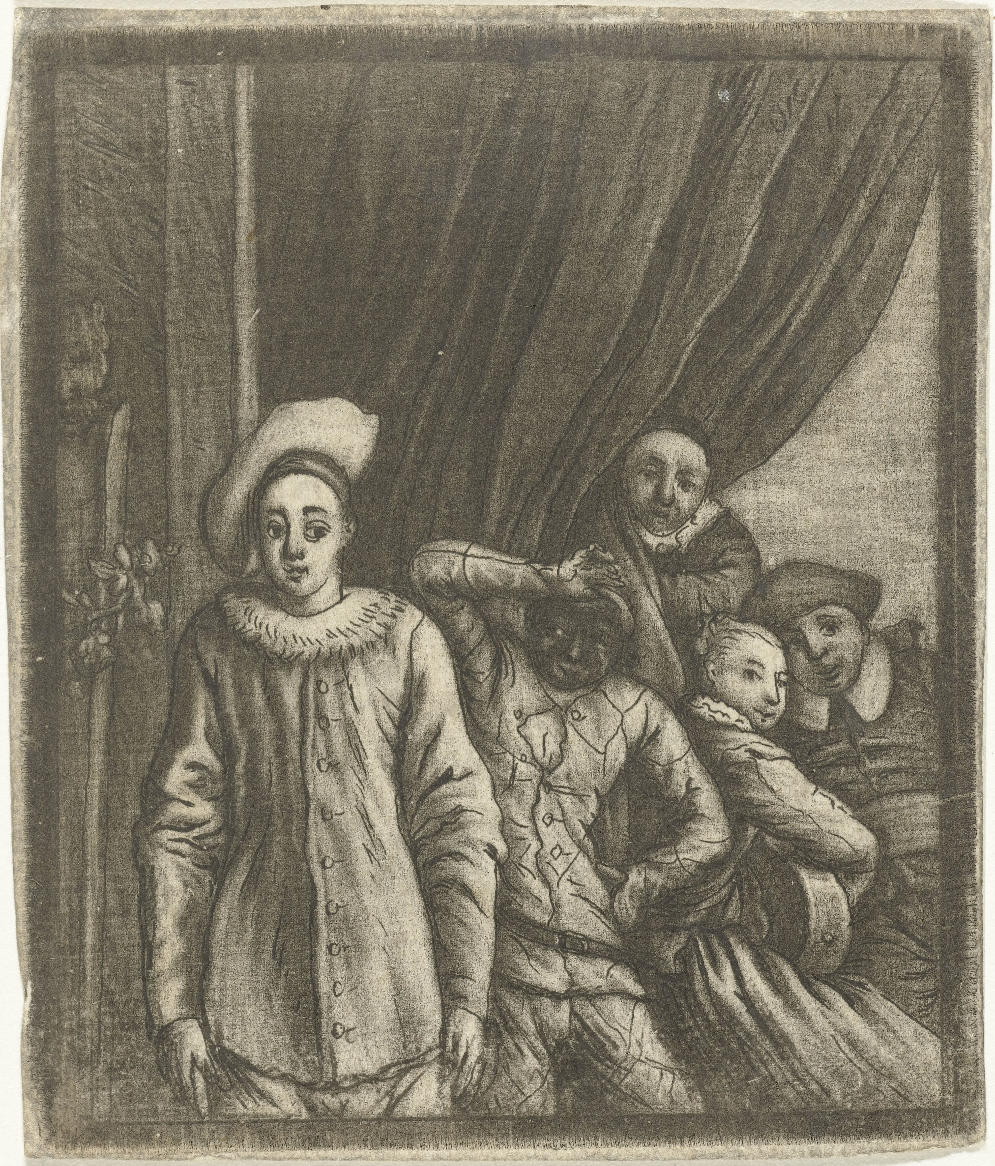 Pierrot en Harlekijn, ca. 1700